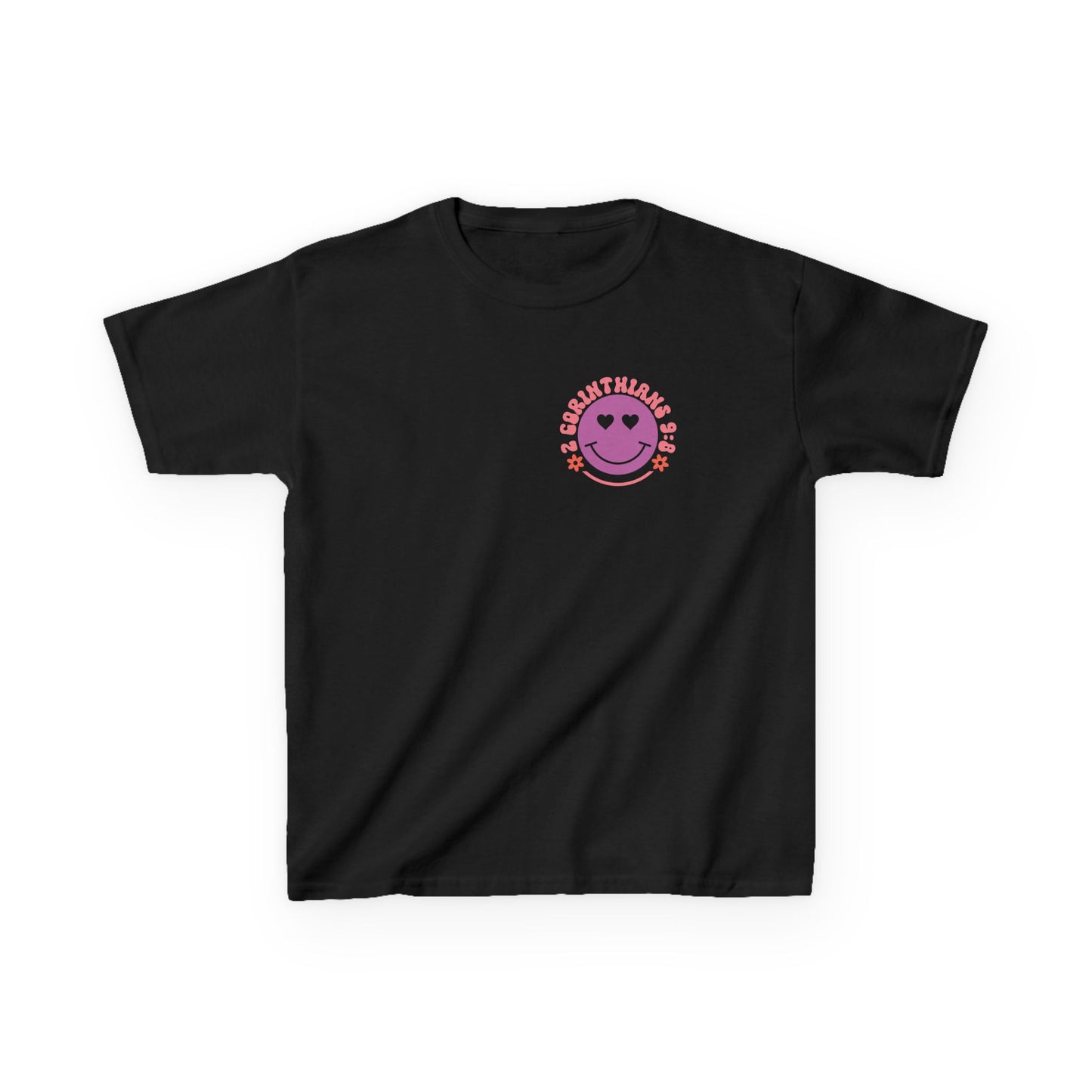 Kids Colorful Smiley Tee — 'God Is Good All The Time'