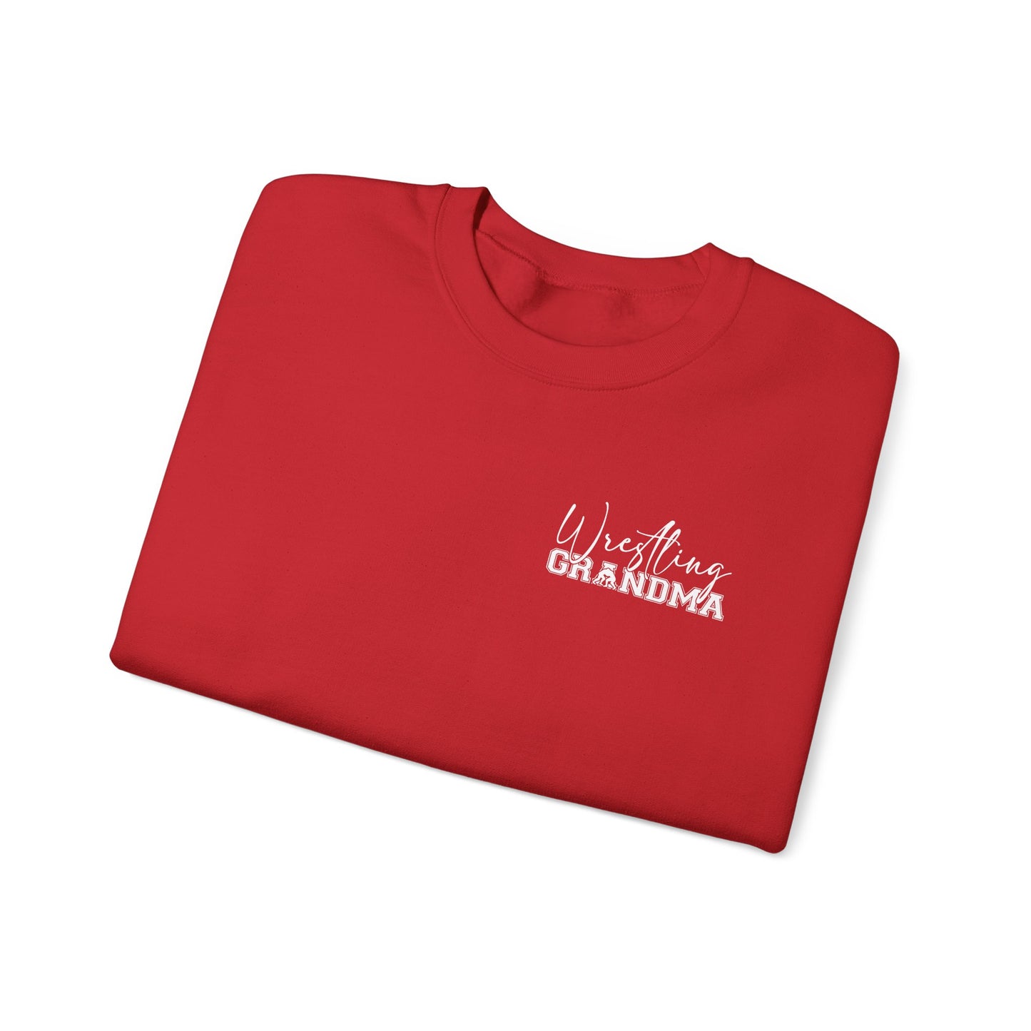 Wrestling Grandma Crewneck Sweatshirt — Cozy Back-Print Grandma Wrestling Shirt