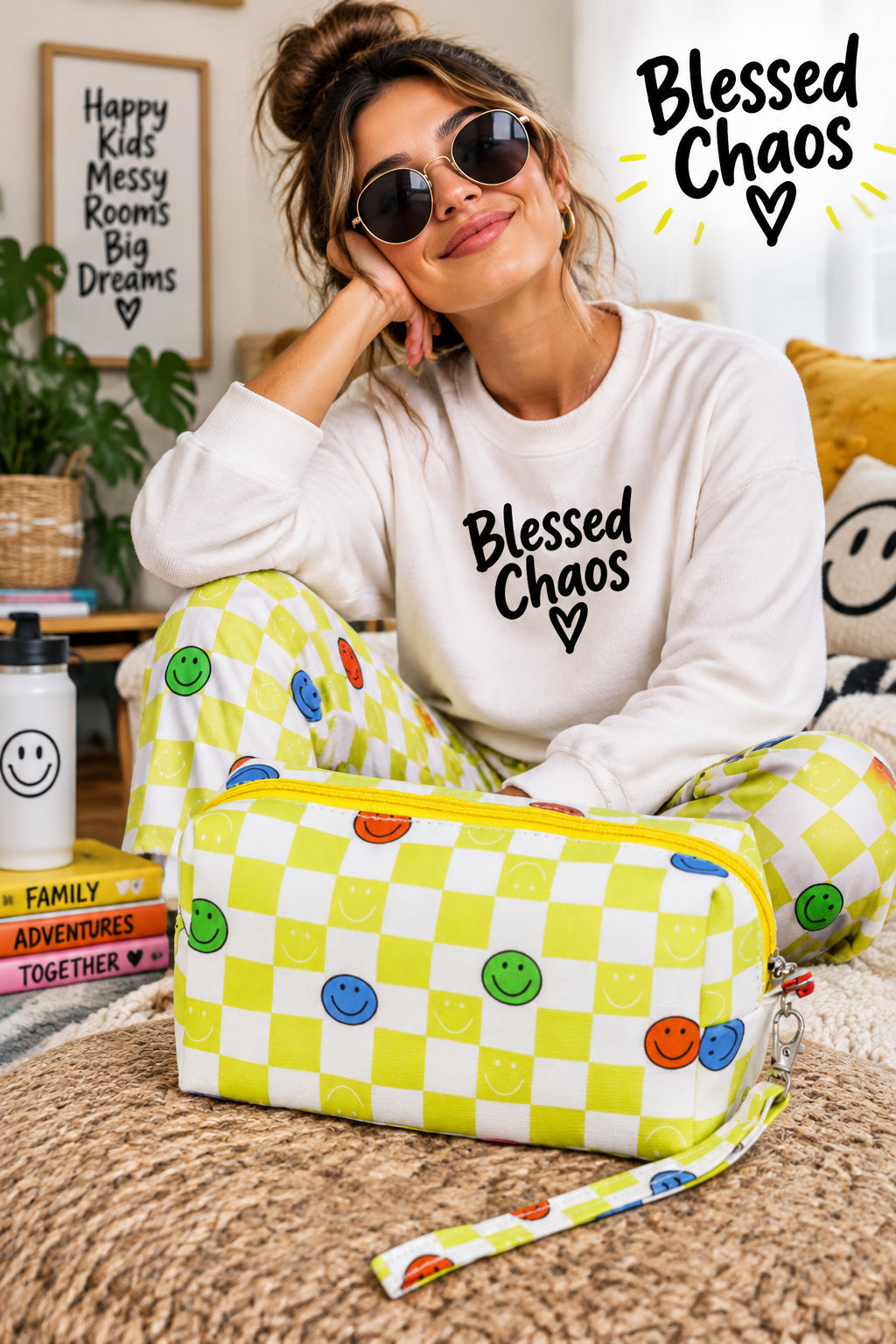 Smile Face Pouch Wristlet