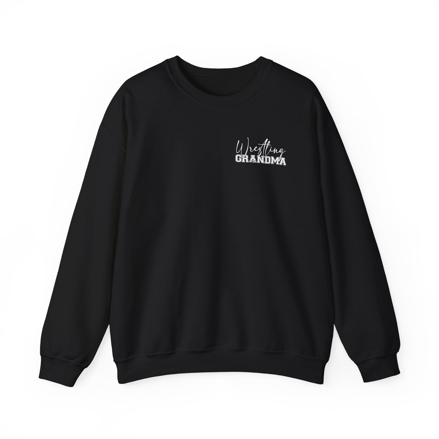Wrestling Grandma Crewneck Sweatshirt — Cozy Back-Print Grandma Wrestling Shirt