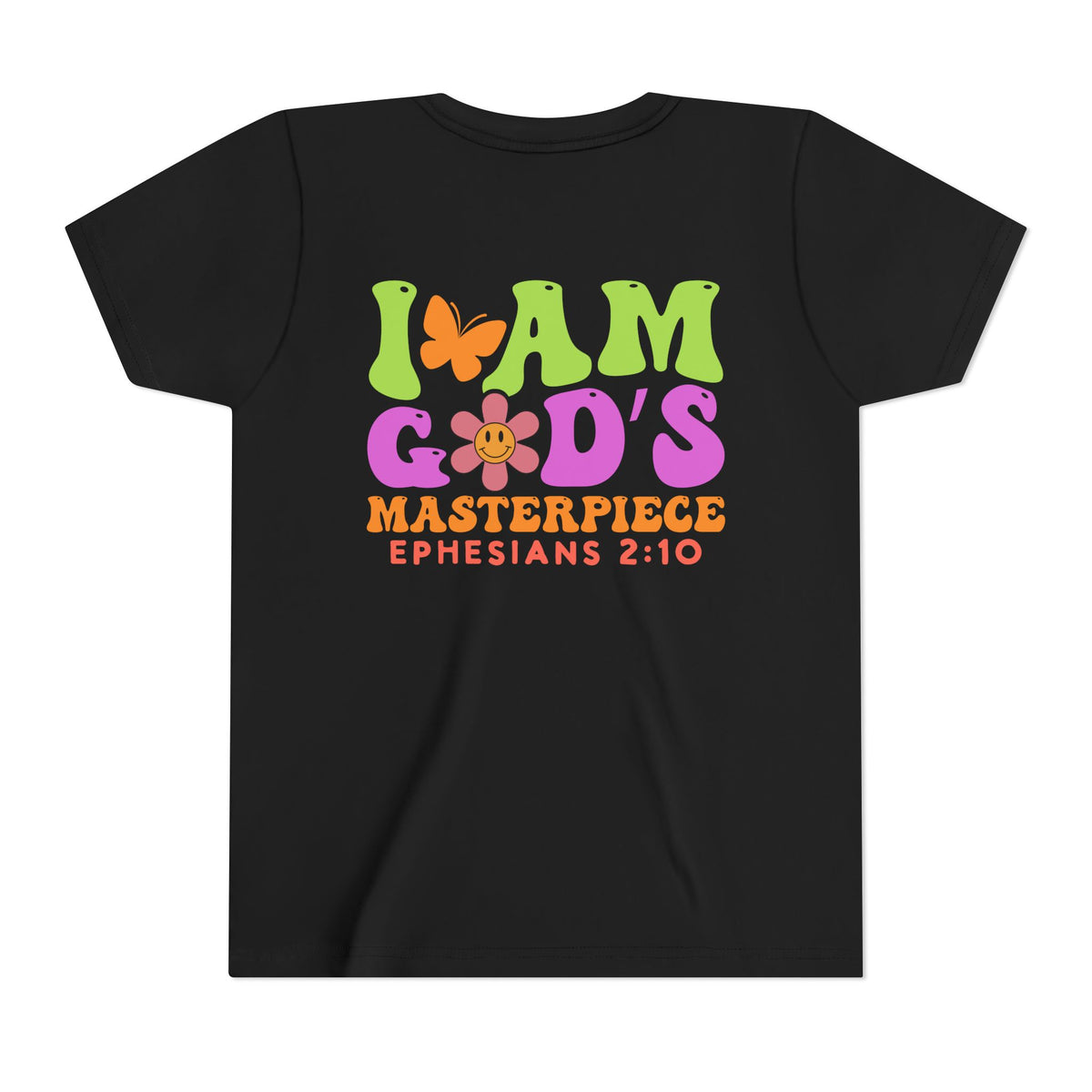 I Am God's Masterpiece Youth T‑Shirt — ColorfulKids Tee (Ephesians 2:10)
