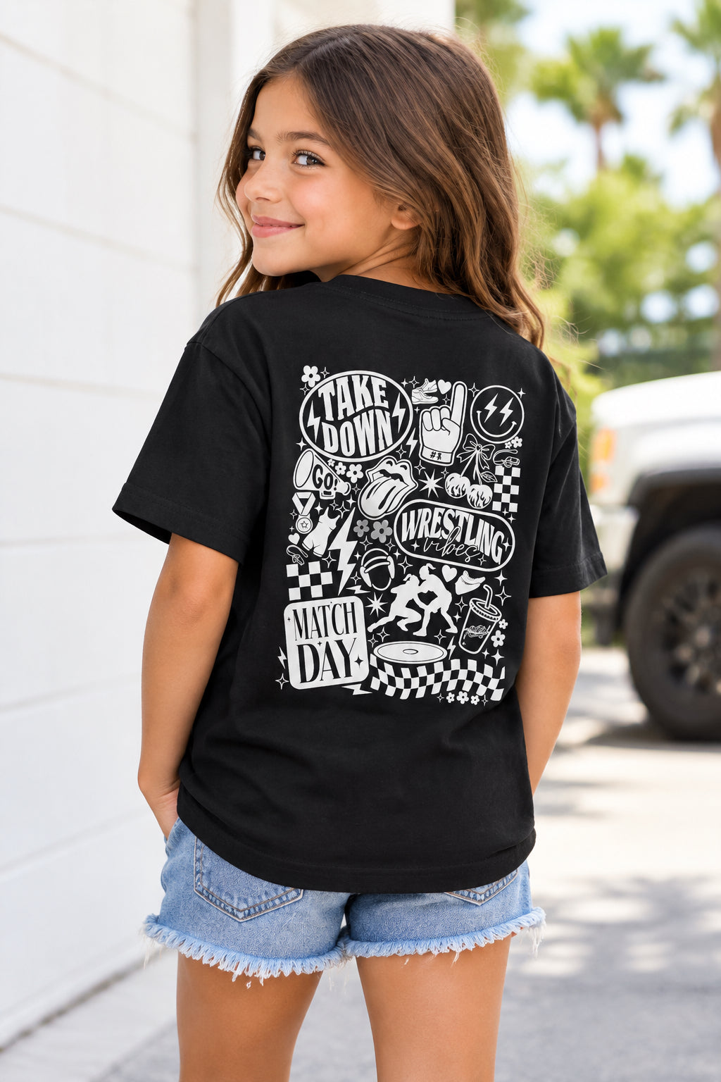 Youth Wrestling Tee — 'Match Day' Graphic Youth T‑Shirt
