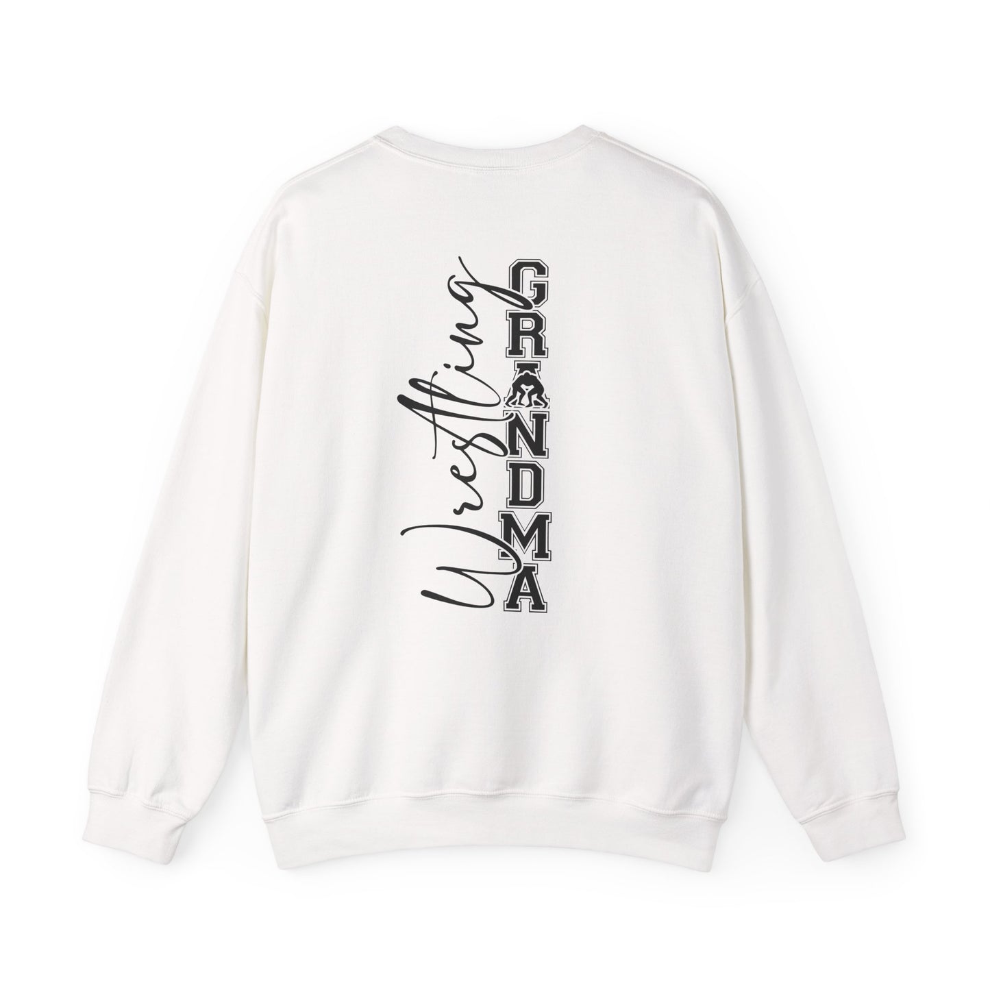Wrestling Grandma Sweatshirt — Vertical Back Logo Crewneck