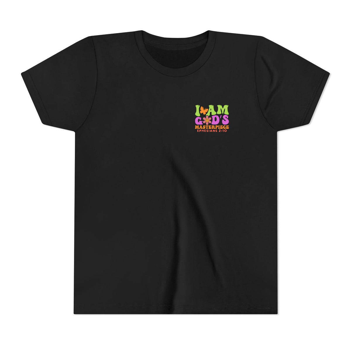 I Am God's Masterpiece Youth T‑Shirt — ColorfulKids Tee (Ephesians 2:10)