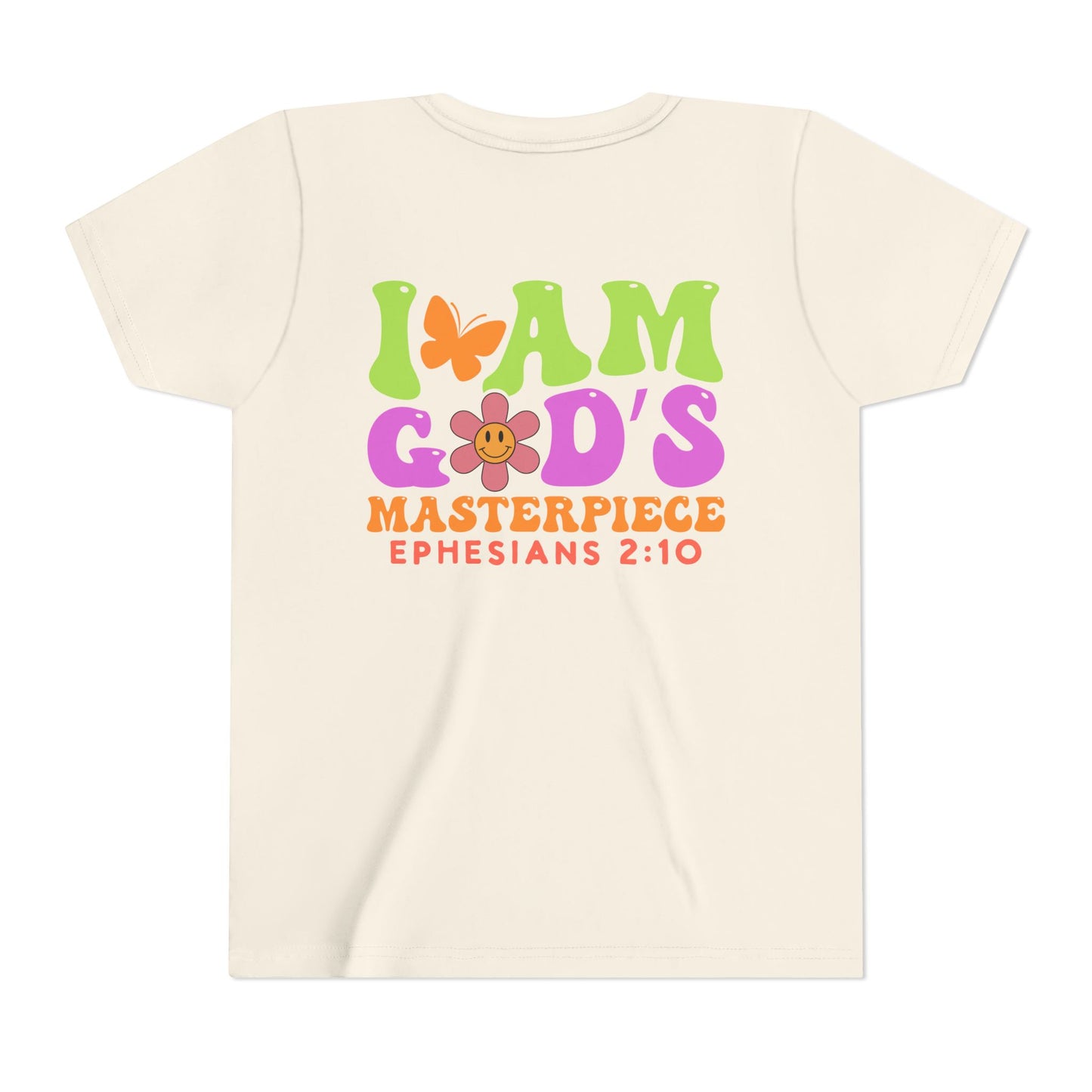 I Am God's Masterpiece Youth T‑Shirt — ColorfulKids Tee (Ephesians 2:10)