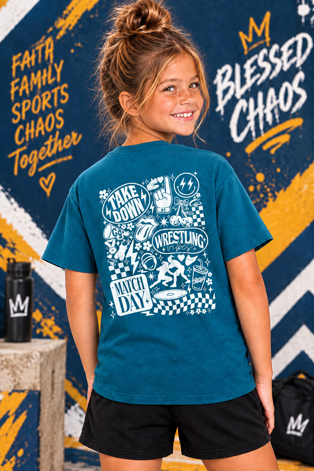 Youth Wrestling Tee — 'Match Day' Graphic Youth T‑Shirt