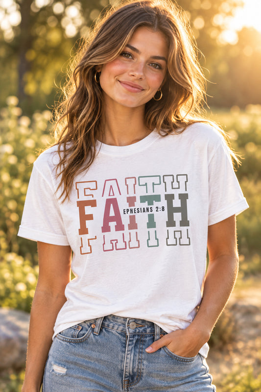 Faith Graphic T-Shirt – "Faith" Inspirational Christian Tee