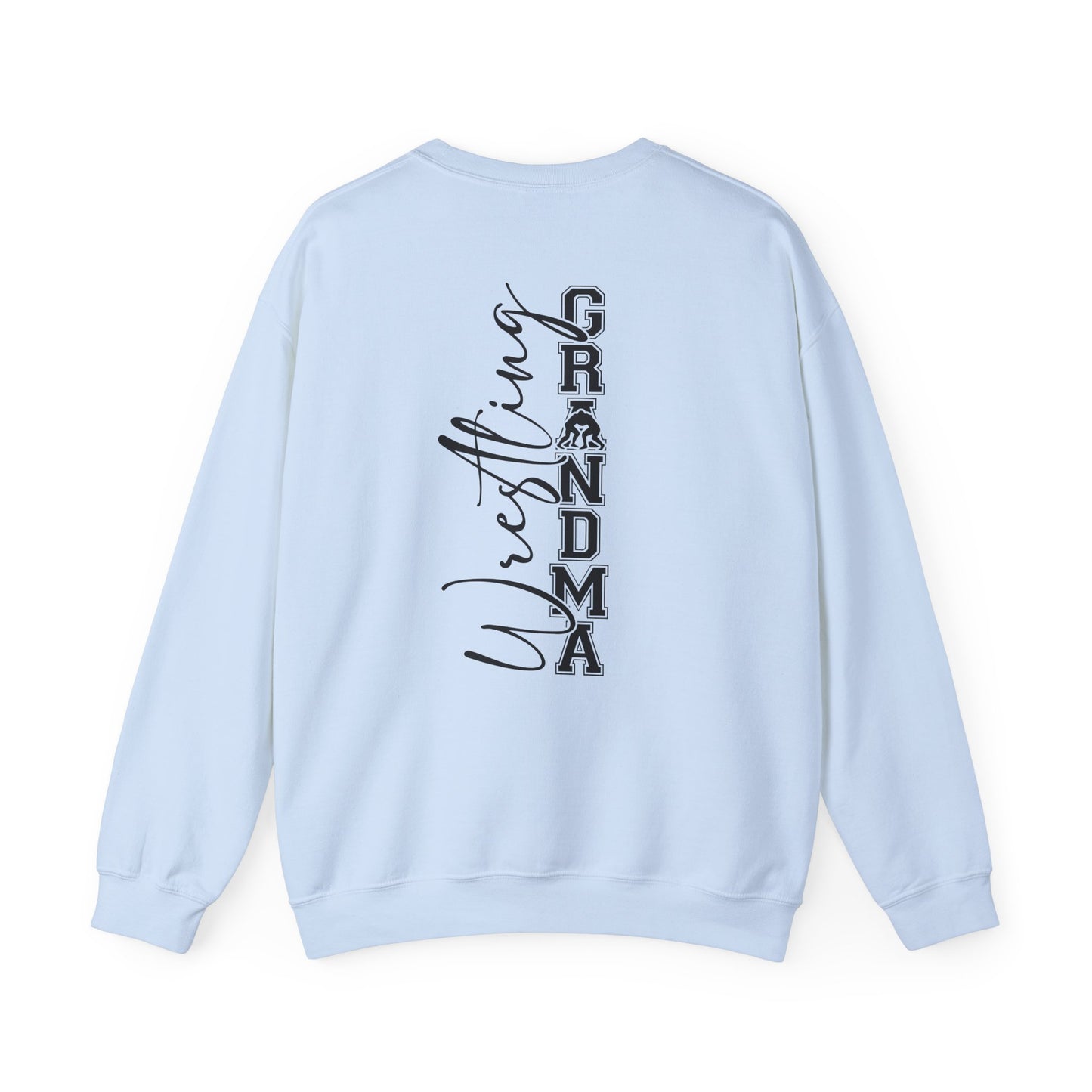 Wrestling Grandma Sweatshirt — Vertical Back Logo Crewneck