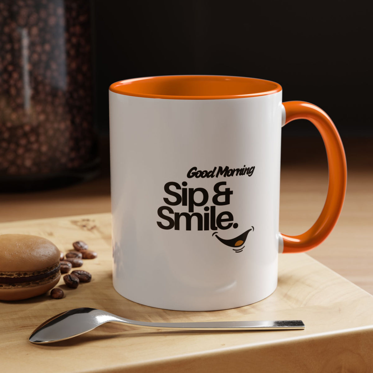 Good Morning Sip & Smile Accent Coffee Mug