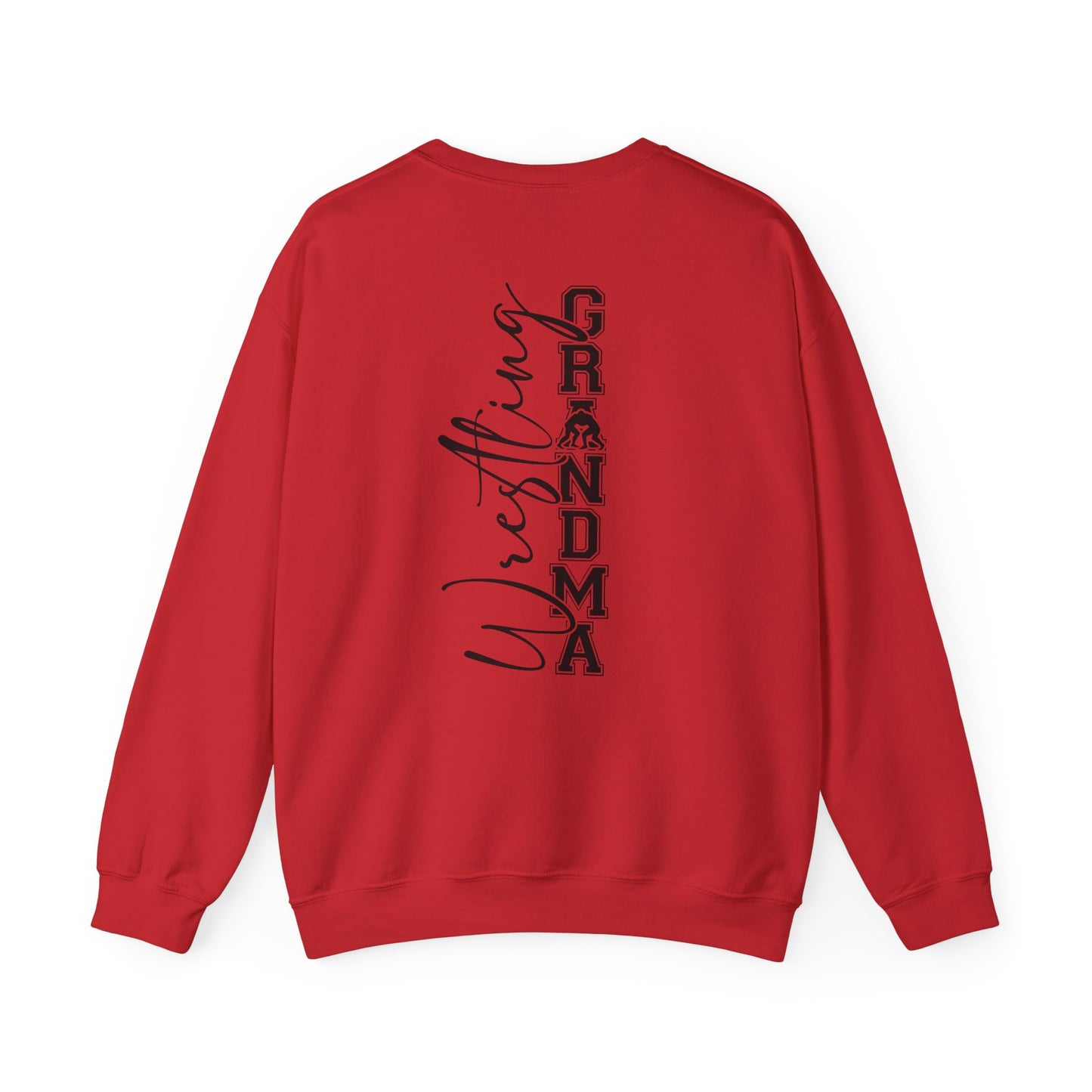 Wrestling Grandma Sweatshirt — Vertical Back Logo Crewneck