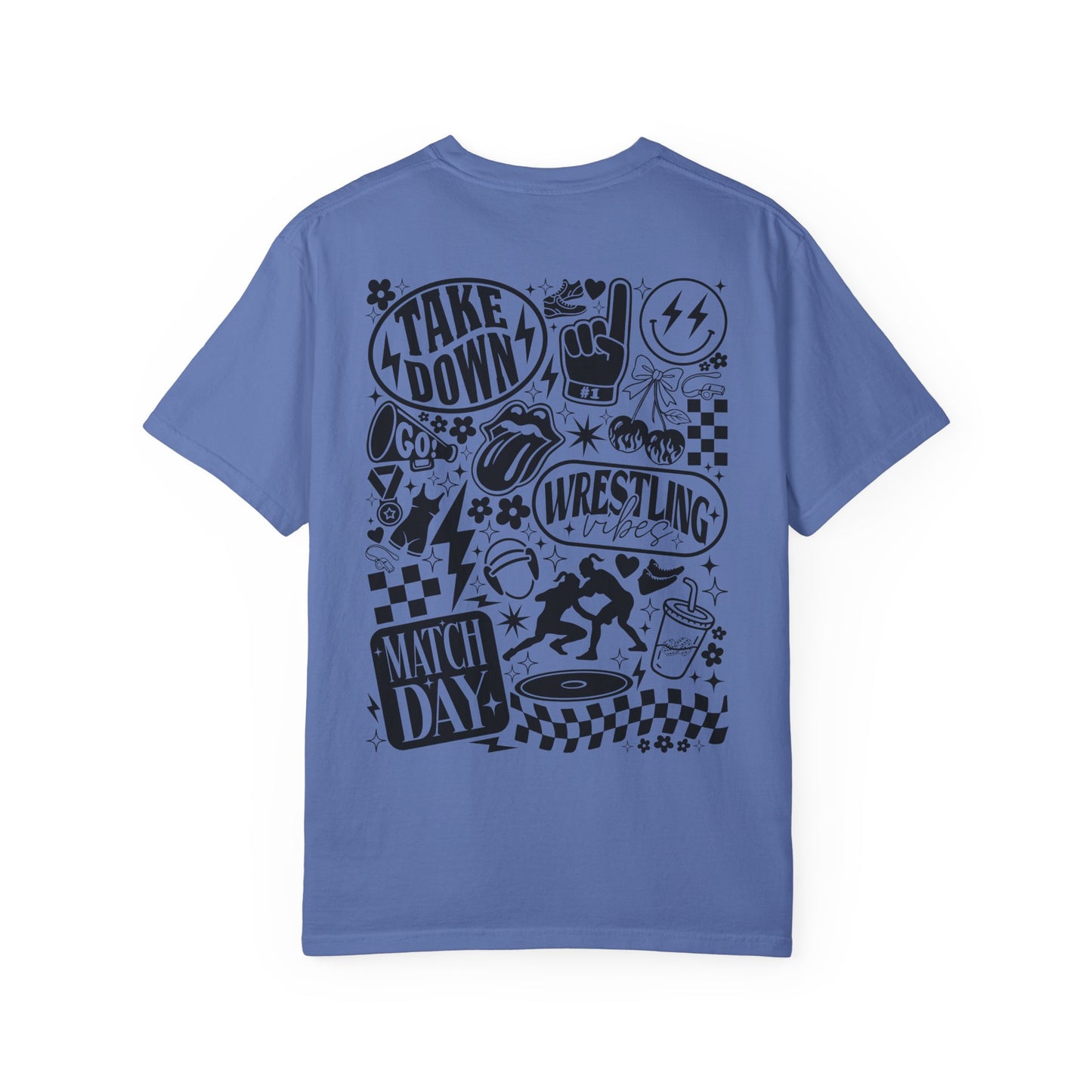 Wrestling Doodles T-Shirt — 'Match Day' Garment-Dyed Tee