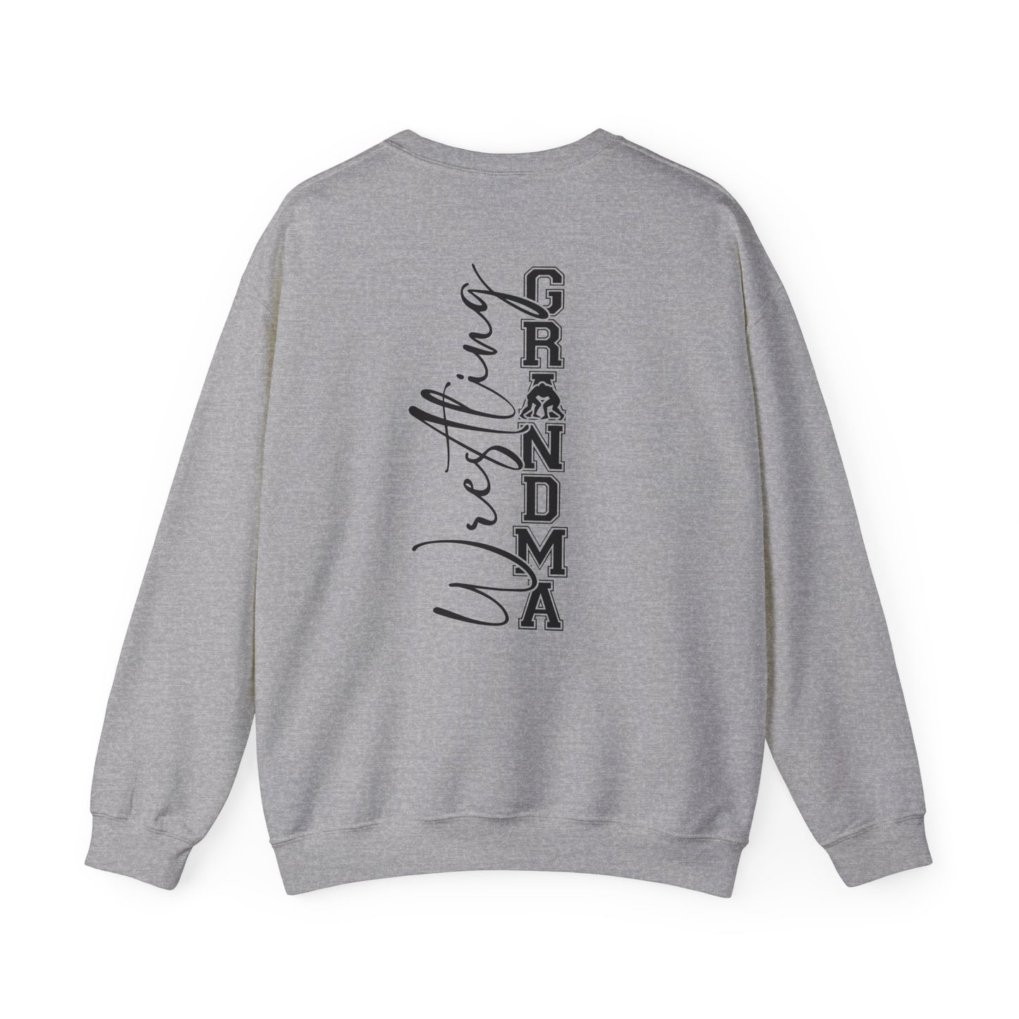 Wrestling Grandma Sweatshirt — Vertical Back Logo Crewneck