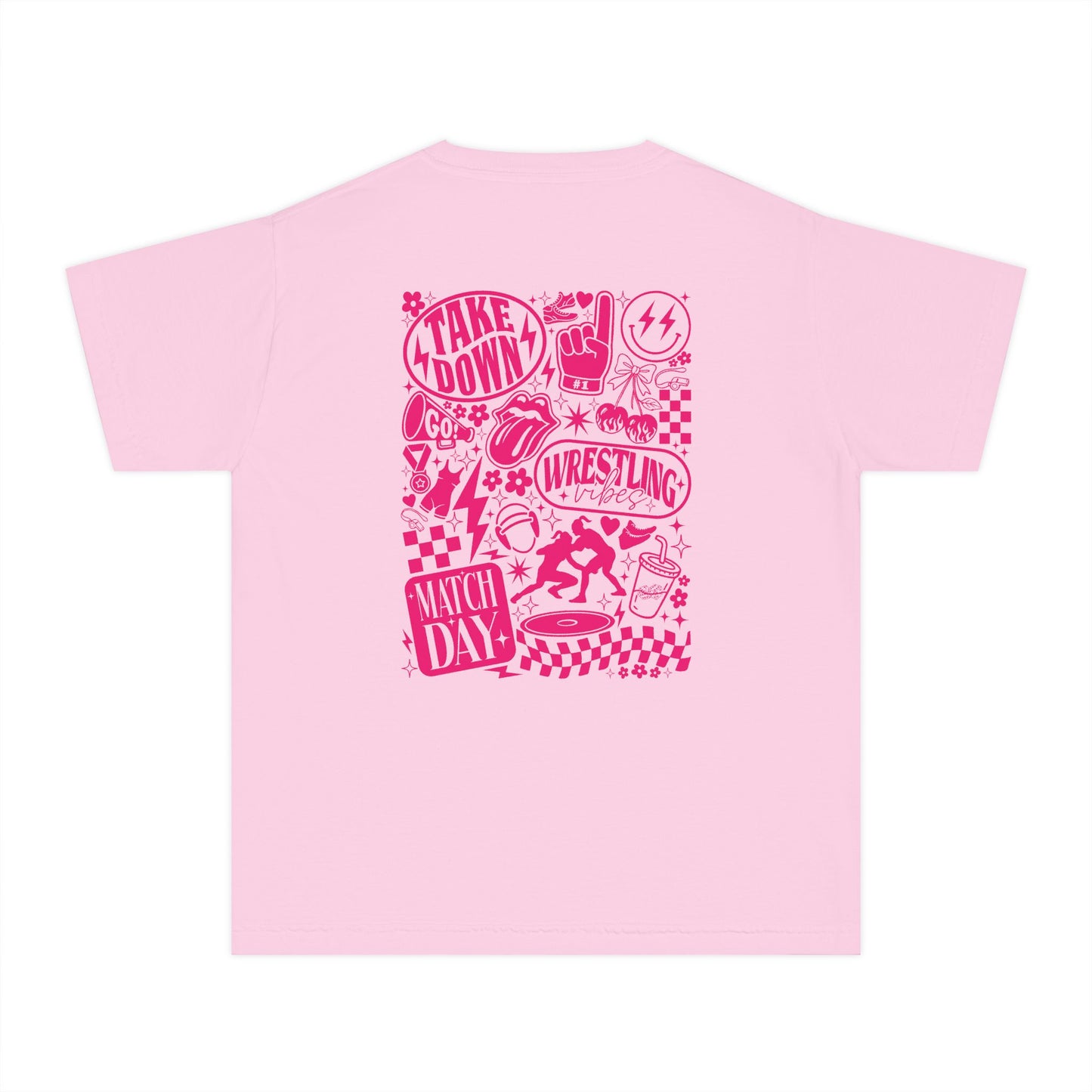 Youth Wrestling Graphic Tee — 'Take Down' Match Day Sports T‑Shirt