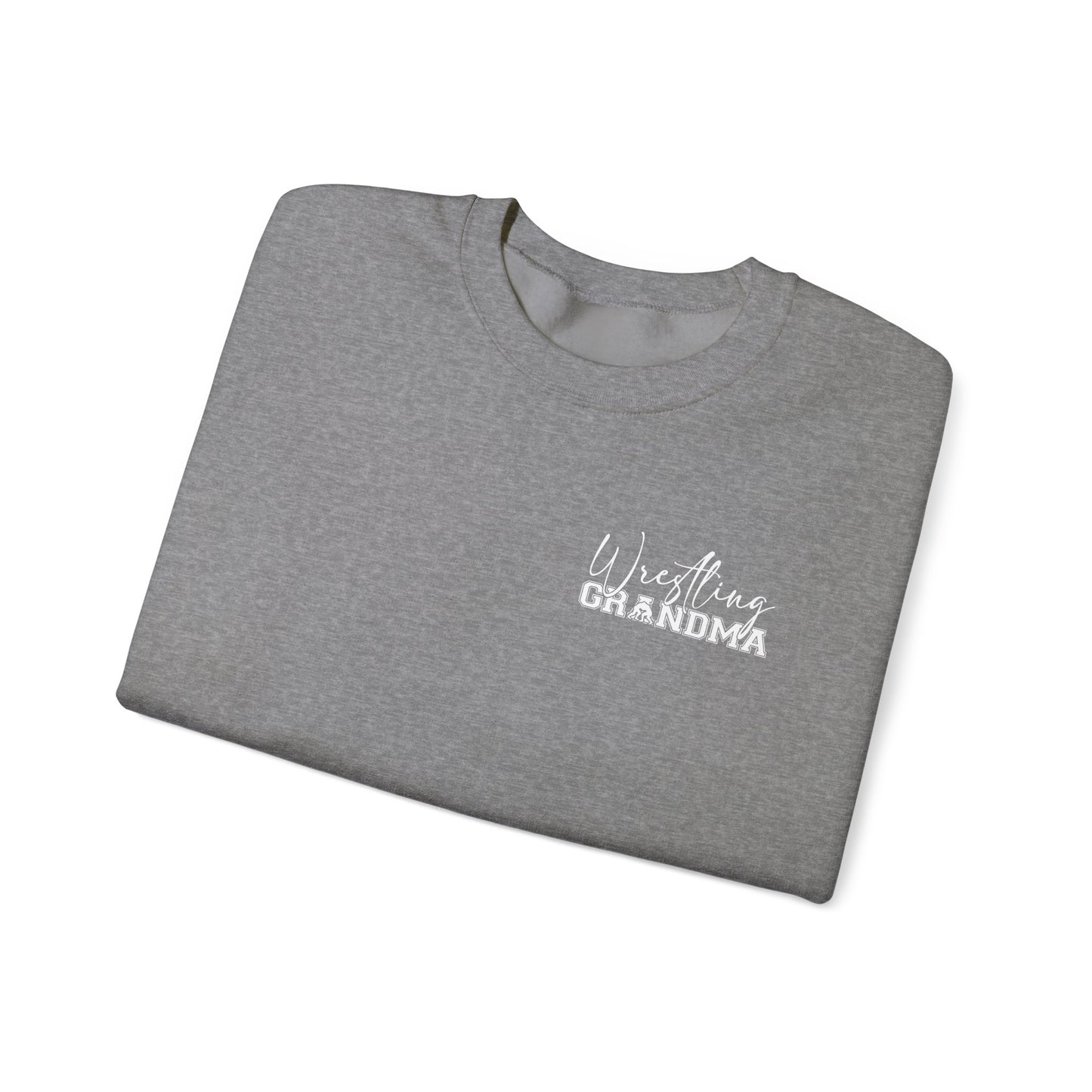 Wrestling Grandma Crewneck Sweatshirt — Cozy Back-Print Grandma Wrestling Shirt