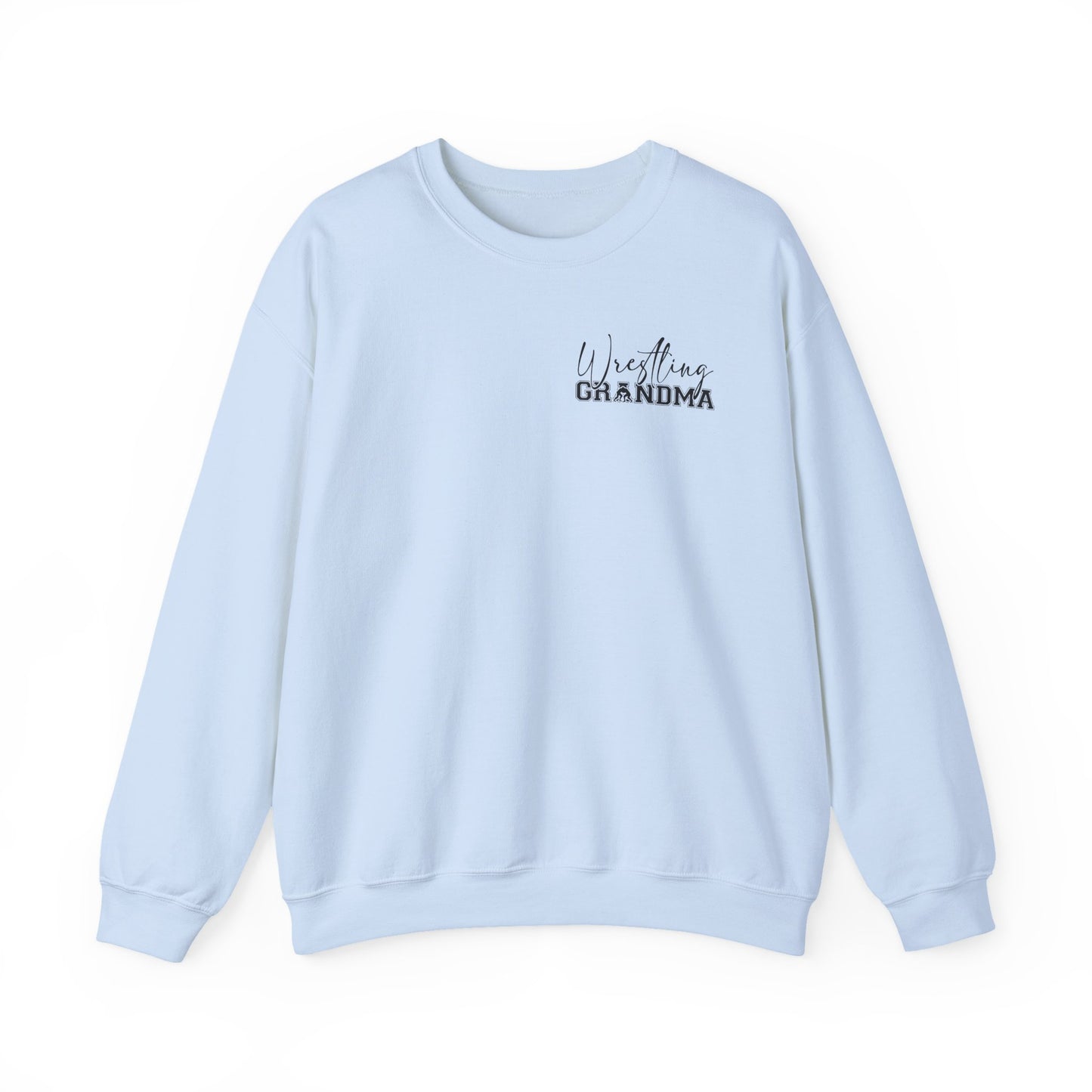 Wrestling Grandma Sweatshirt — Vertical Back Logo Crewneck