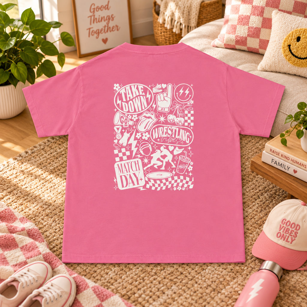 Youth Wrestling Tee — 'Match Day' Graphic Youth T‑Shirt