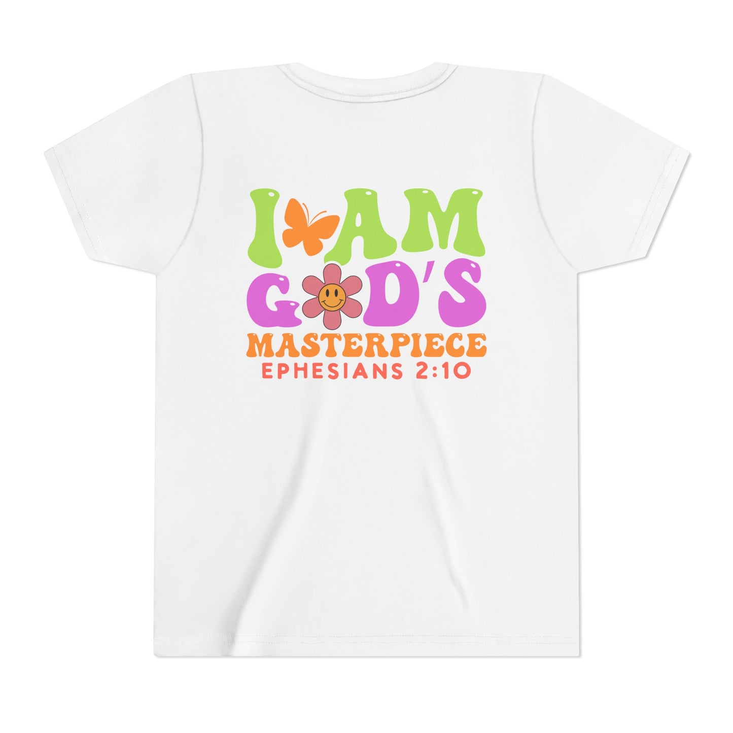 I Am God's Masterpiece Youth T‑Shirt — ColorfulKids Tee (Ephesians 2:10)