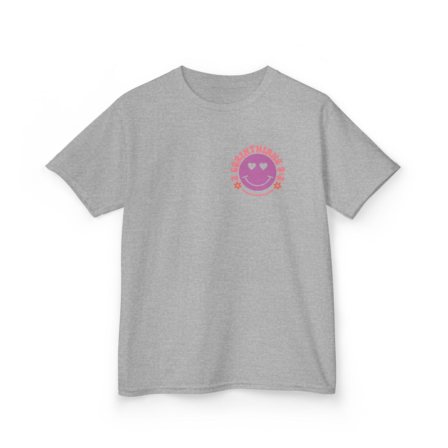 Kids Colorful Smiley Tee — 'God Is Good All The Time'