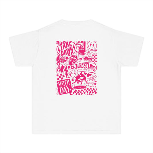 Youth Wrestling Graphic Tee — 'Take Down' Match Day Sports T‑Shirt