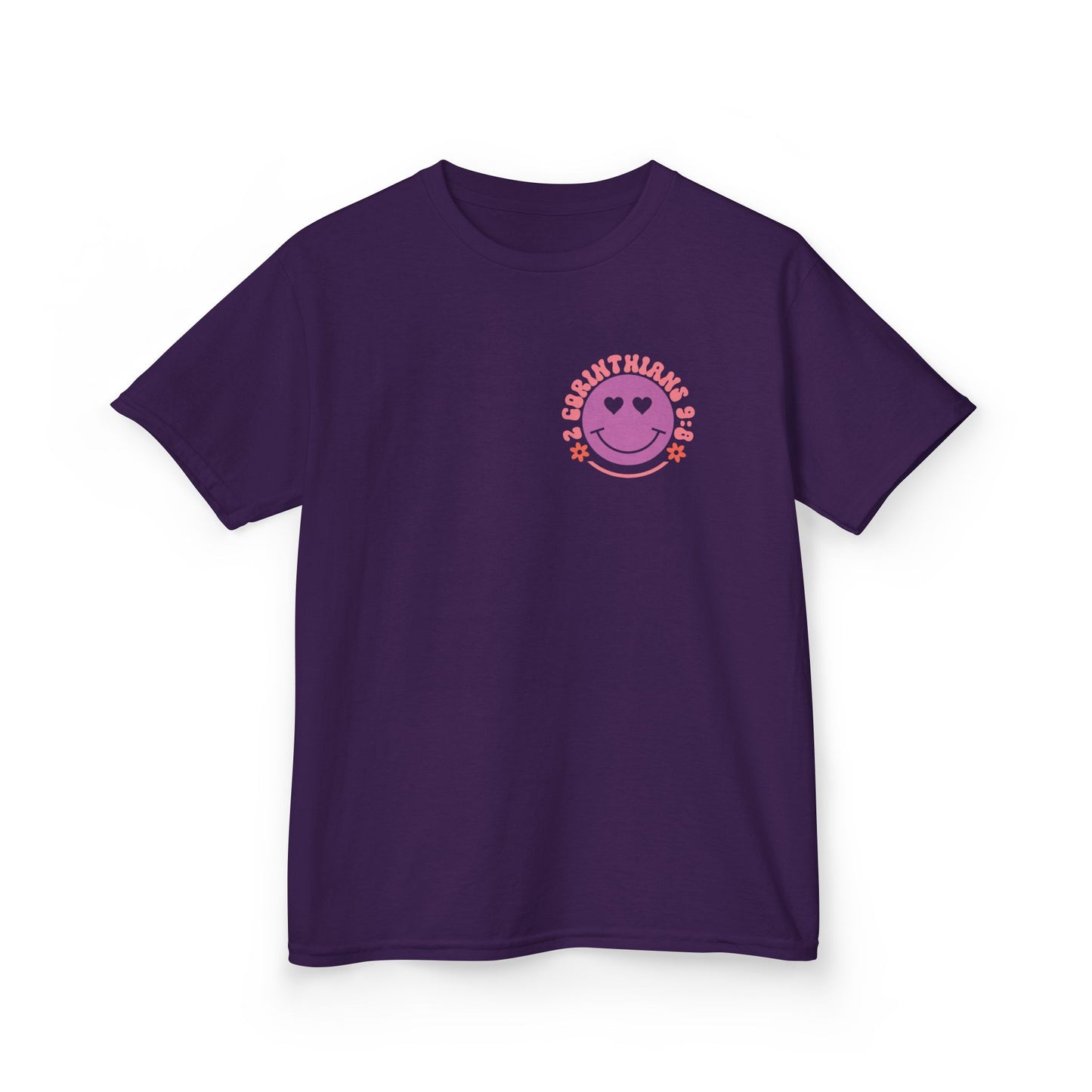 Kids Colorful Smiley Tee — 'God Is Good All The Time'