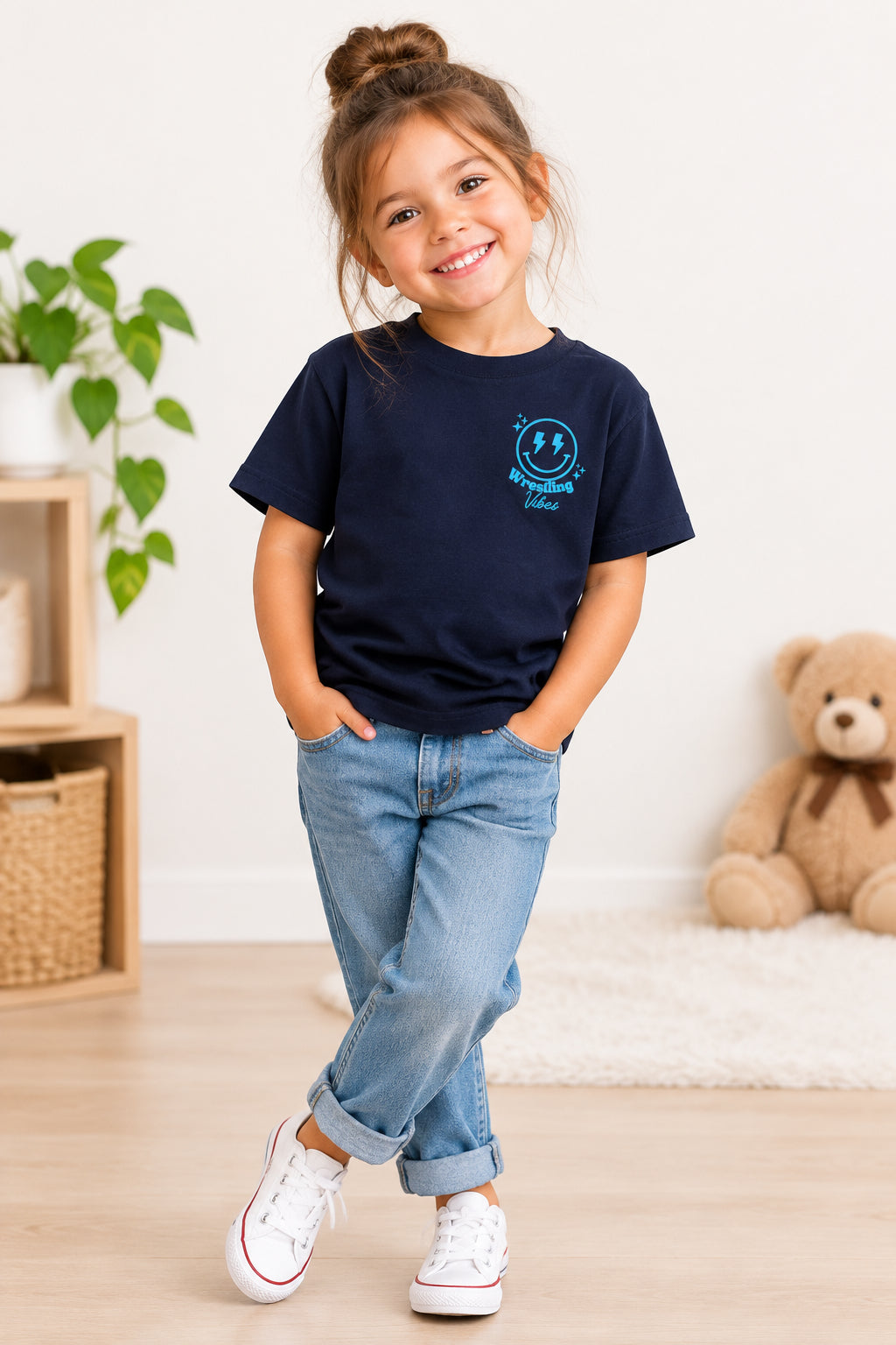 Youth Wrestling Tee — "Match Day" Graphic Kids T‑Shirt