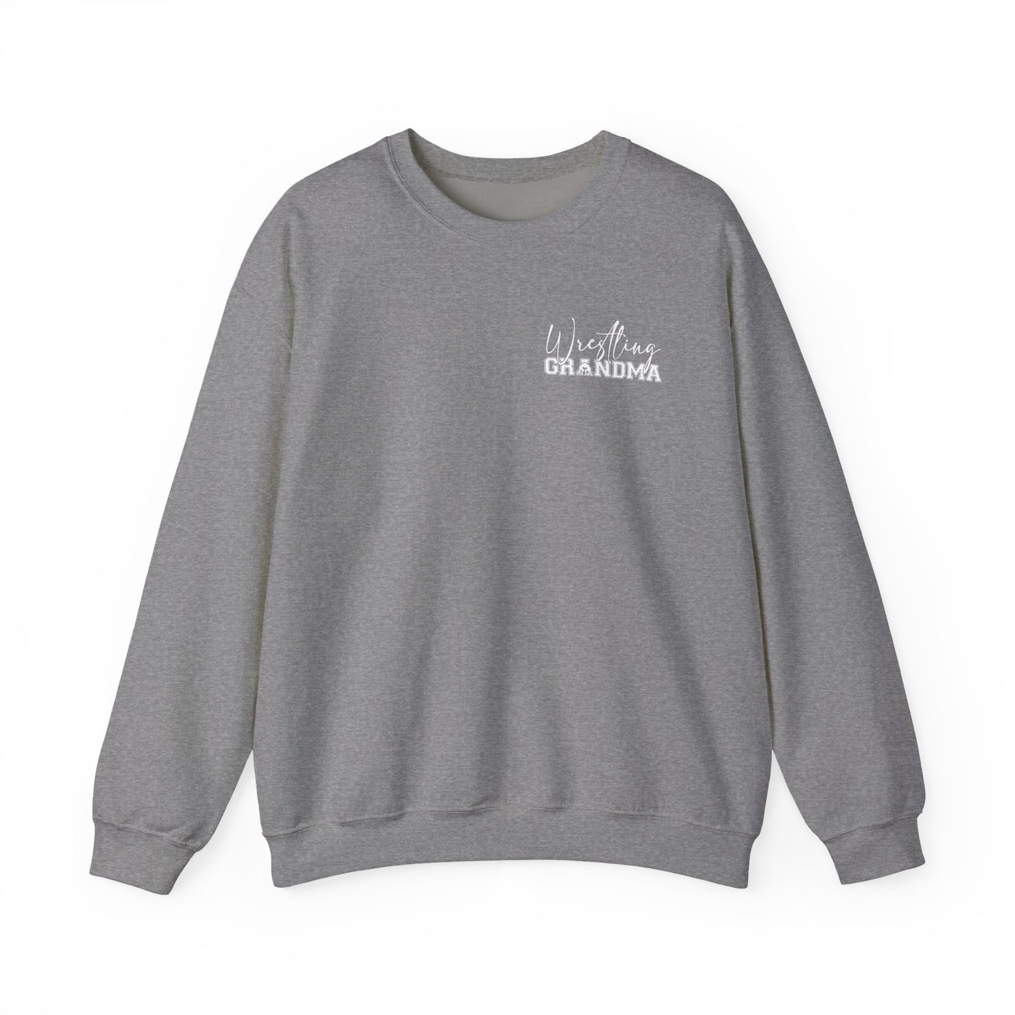 Wrestling Grandma Crewneck Sweatshirt — Cozy Back-Print Grandma Wrestling Shirt