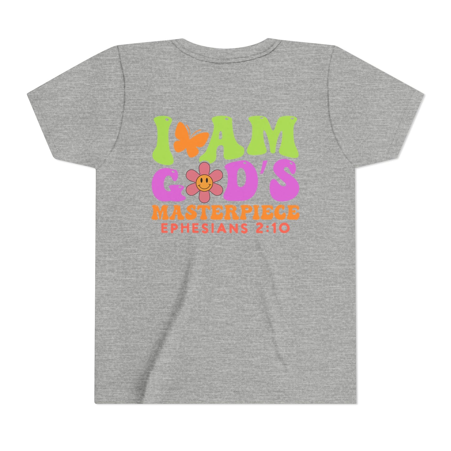 I Am God's Masterpiece Youth T‑Shirt — ColorfulKids Tee (Ephesians 2:10)