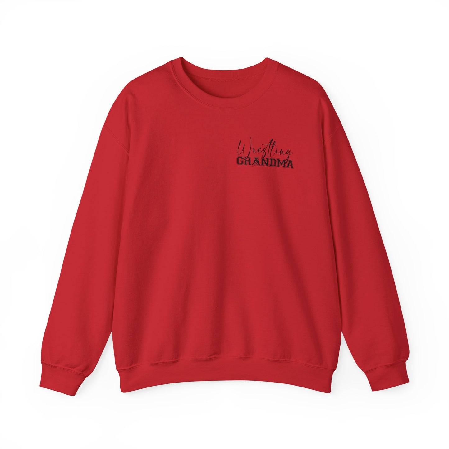 Wrestling Grandma Sweatshirt — Vertical Back Logo Crewneck