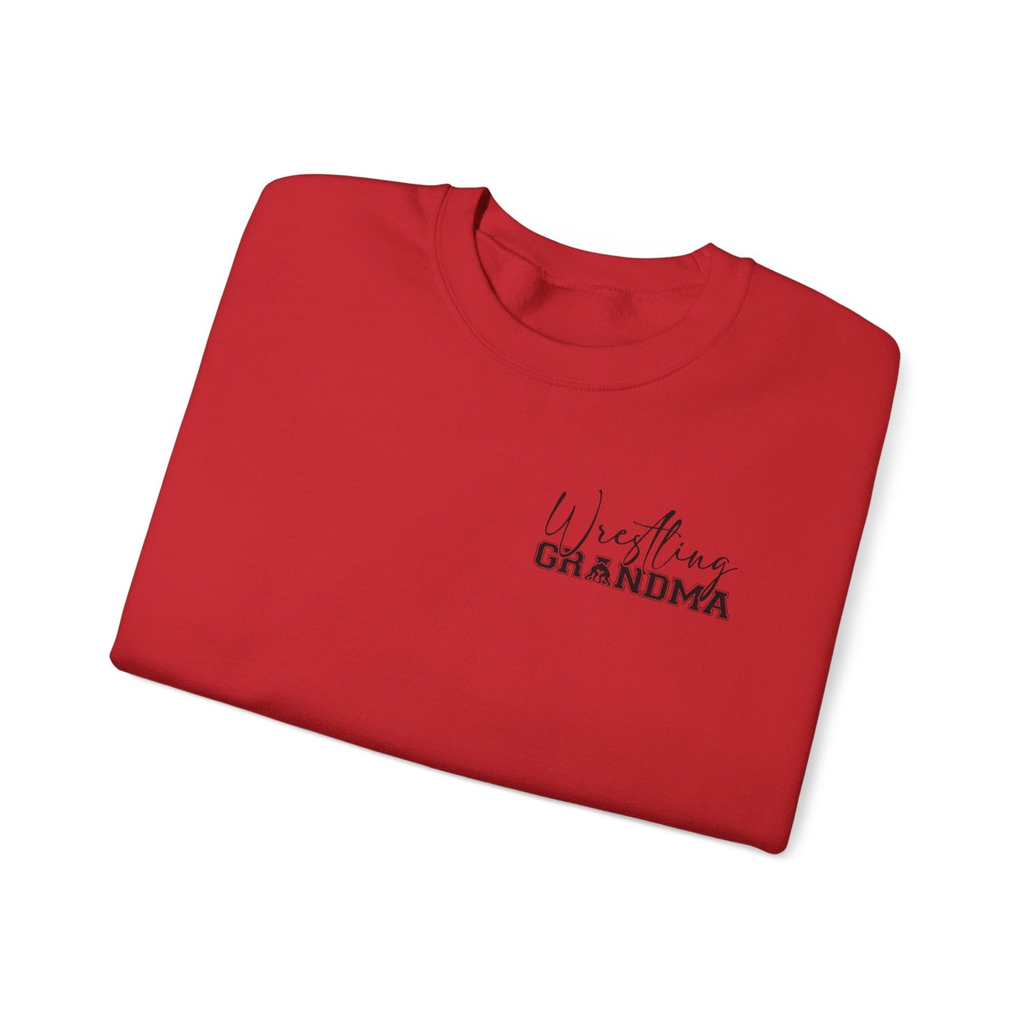 Wrestling Grandma Sweatshirt — Vertical Back Logo Crewneck