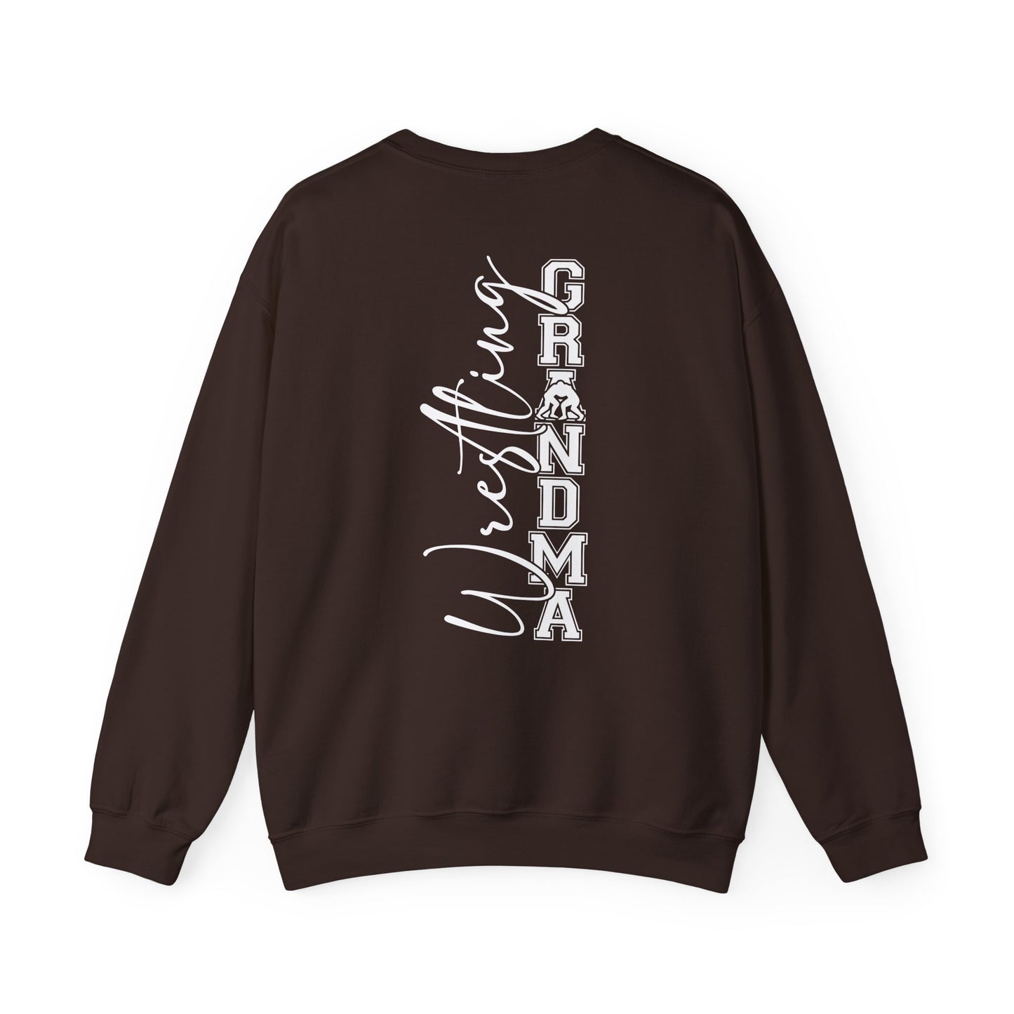 Wrestling Grandma Crewneck Sweatshirt — Cozy Back-Print Grandma Wrestling Shirt