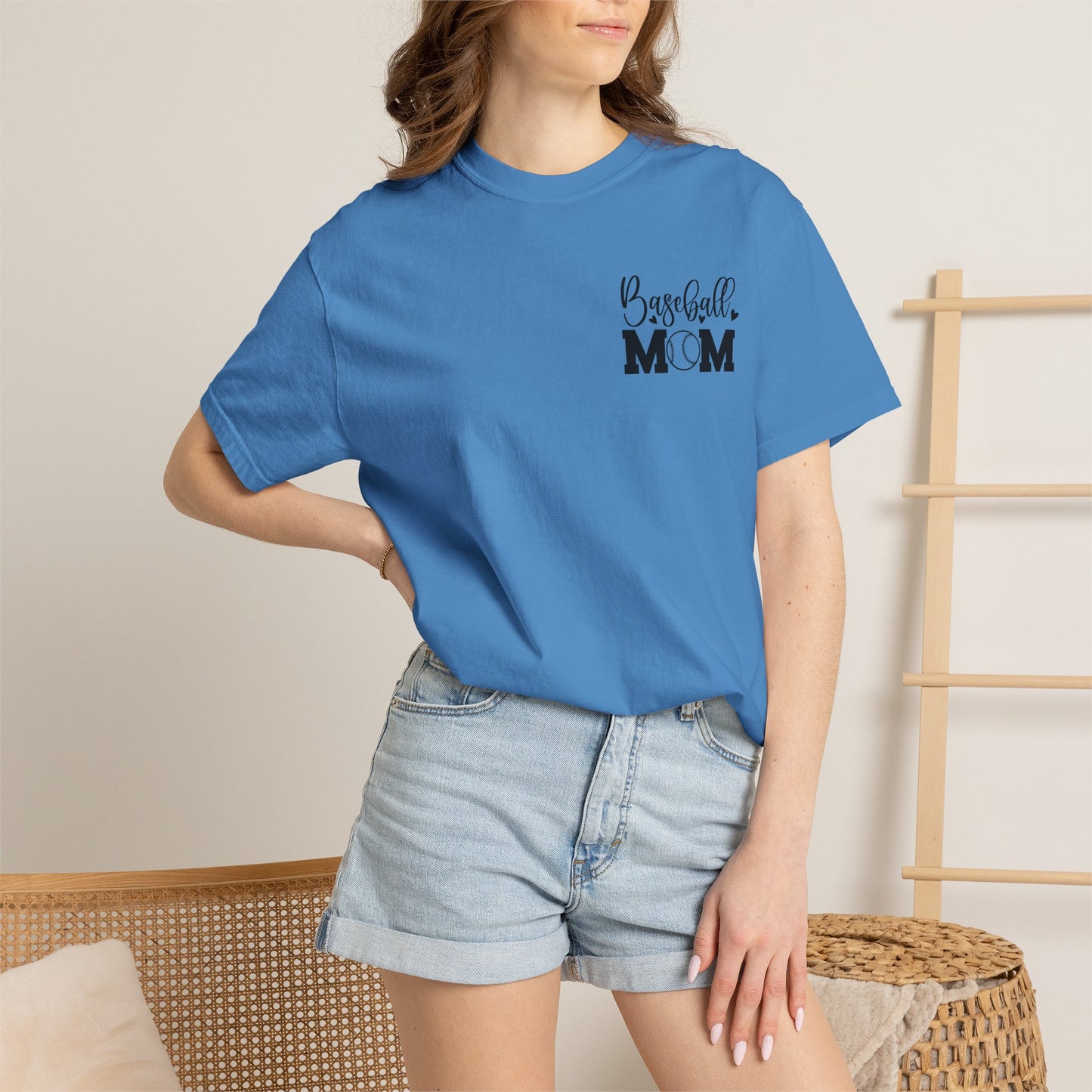 Baseball Mom Tshirt “ My heart is on that field”