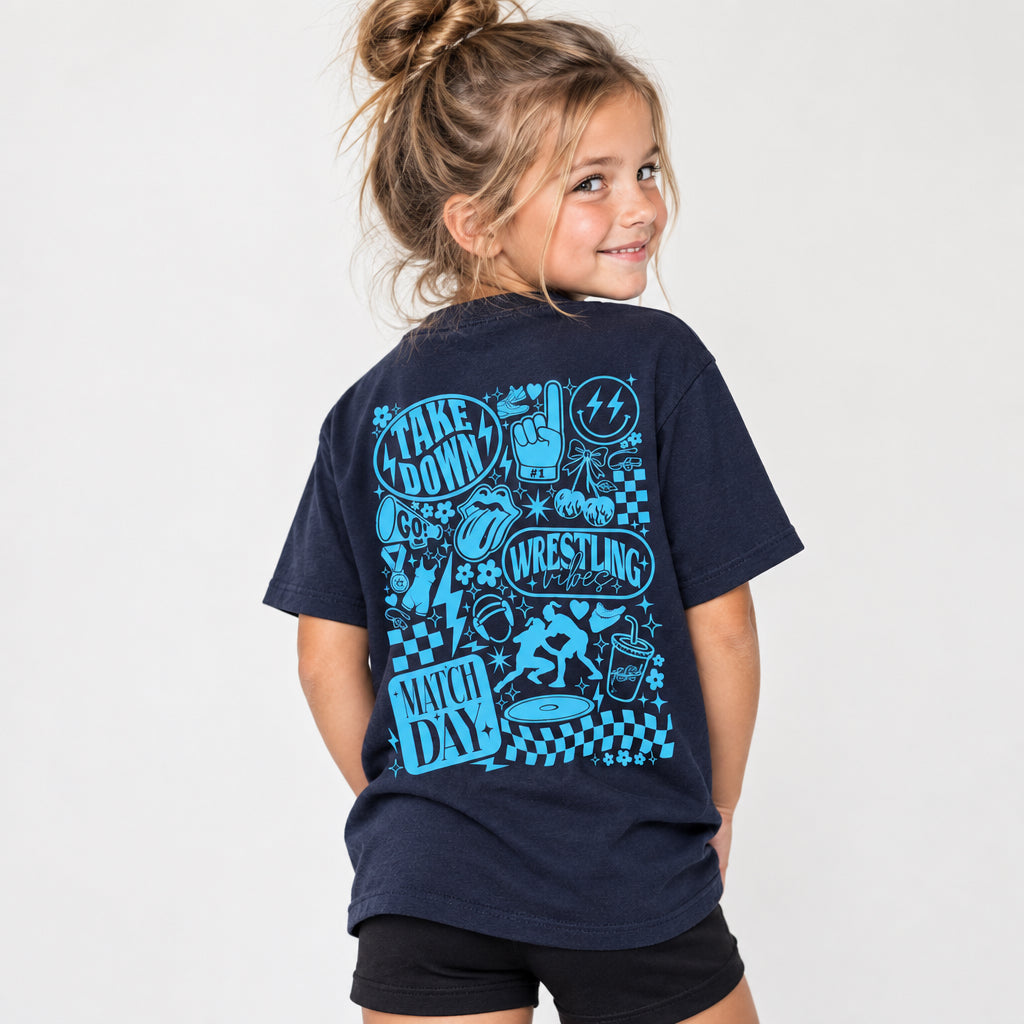 Youth Wrestling Tee — "Match Day" Graphic Kids T‑Shirt