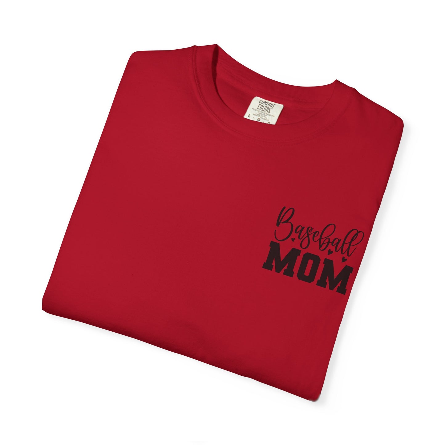 Baseball Mom T-Shirt — "Livin' That Baseball Mom Life" Back Print