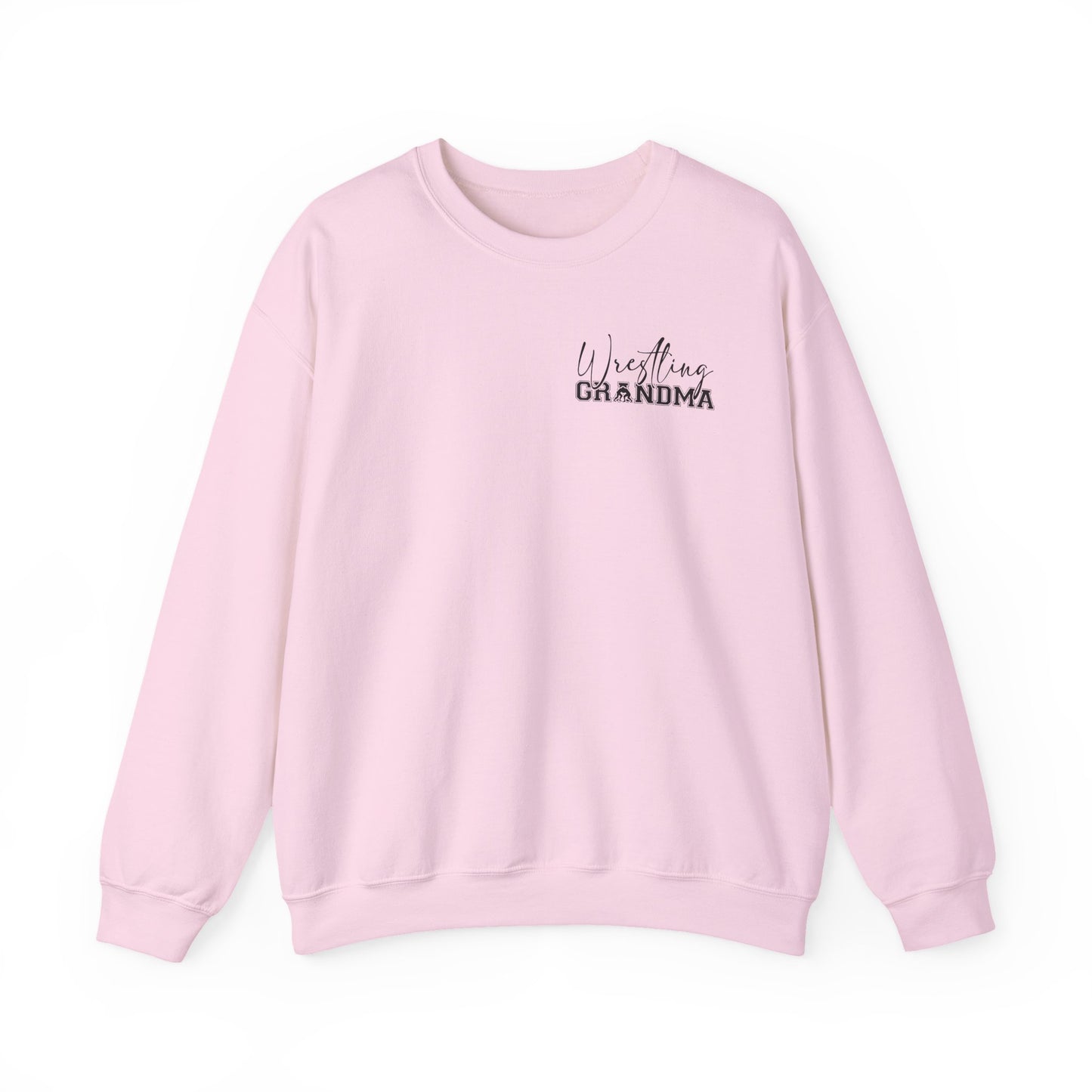 Wrestling Grandma Sweatshirt — Vertical Back Logo Crewneck