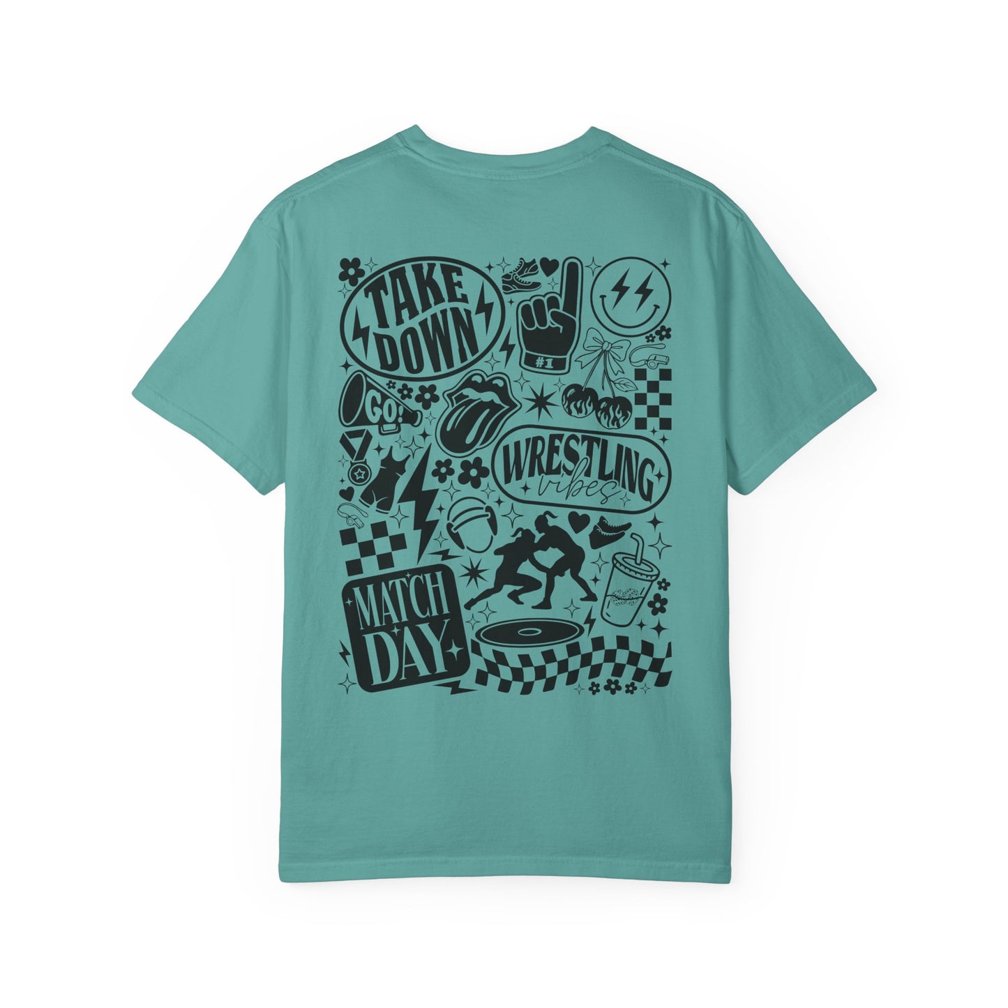 Wrestling Doodles T-Shirt — 'Match Day' Garment-Dyed Tee