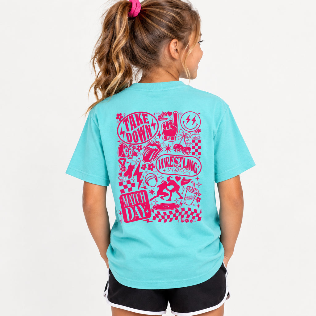 Youth Wrestling Graphic Tee — 'Take Down' Match Day Sports T‑Shirt
