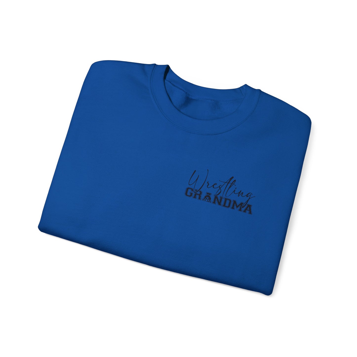 Wrestling Grandma Sweatshirt — Vertical Back Logo Crewneck