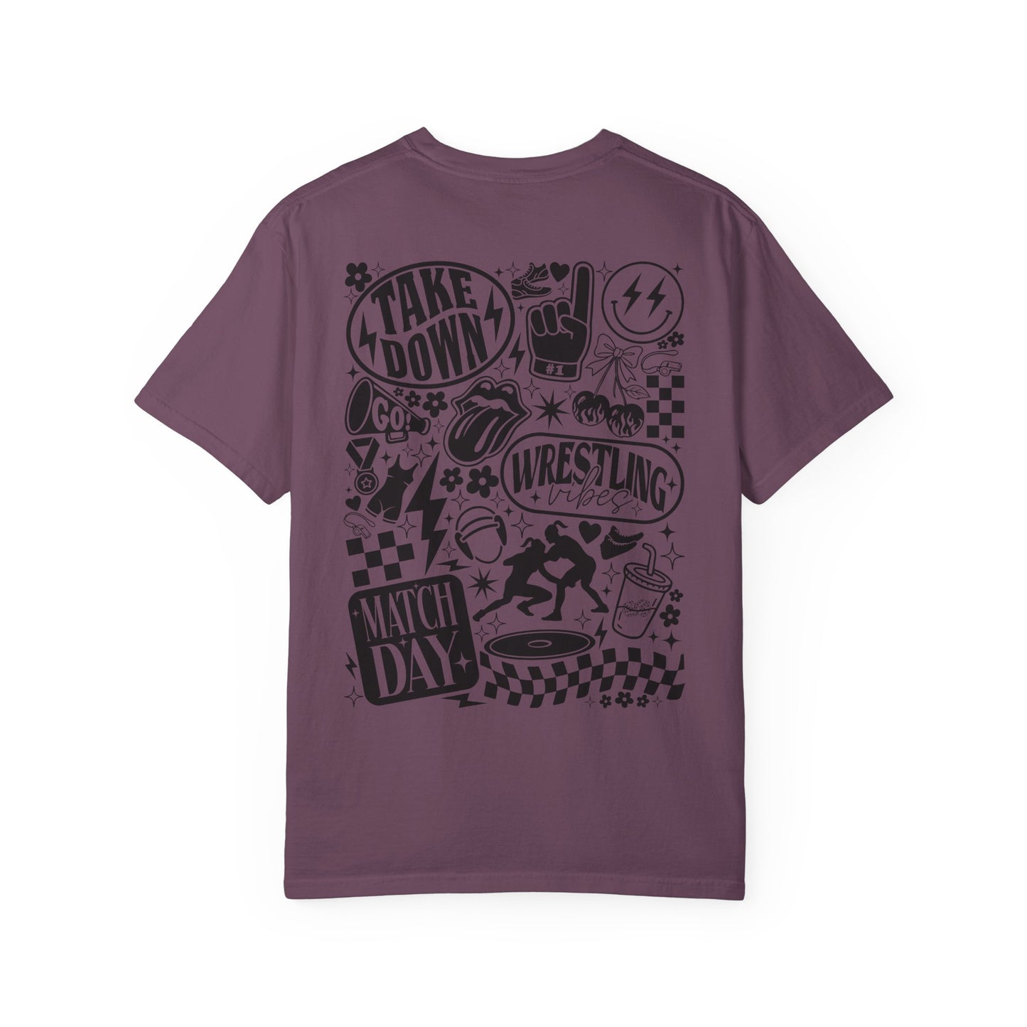 Wrestling Doodles T-Shirt — 'Match Day' Garment-Dyed Tee