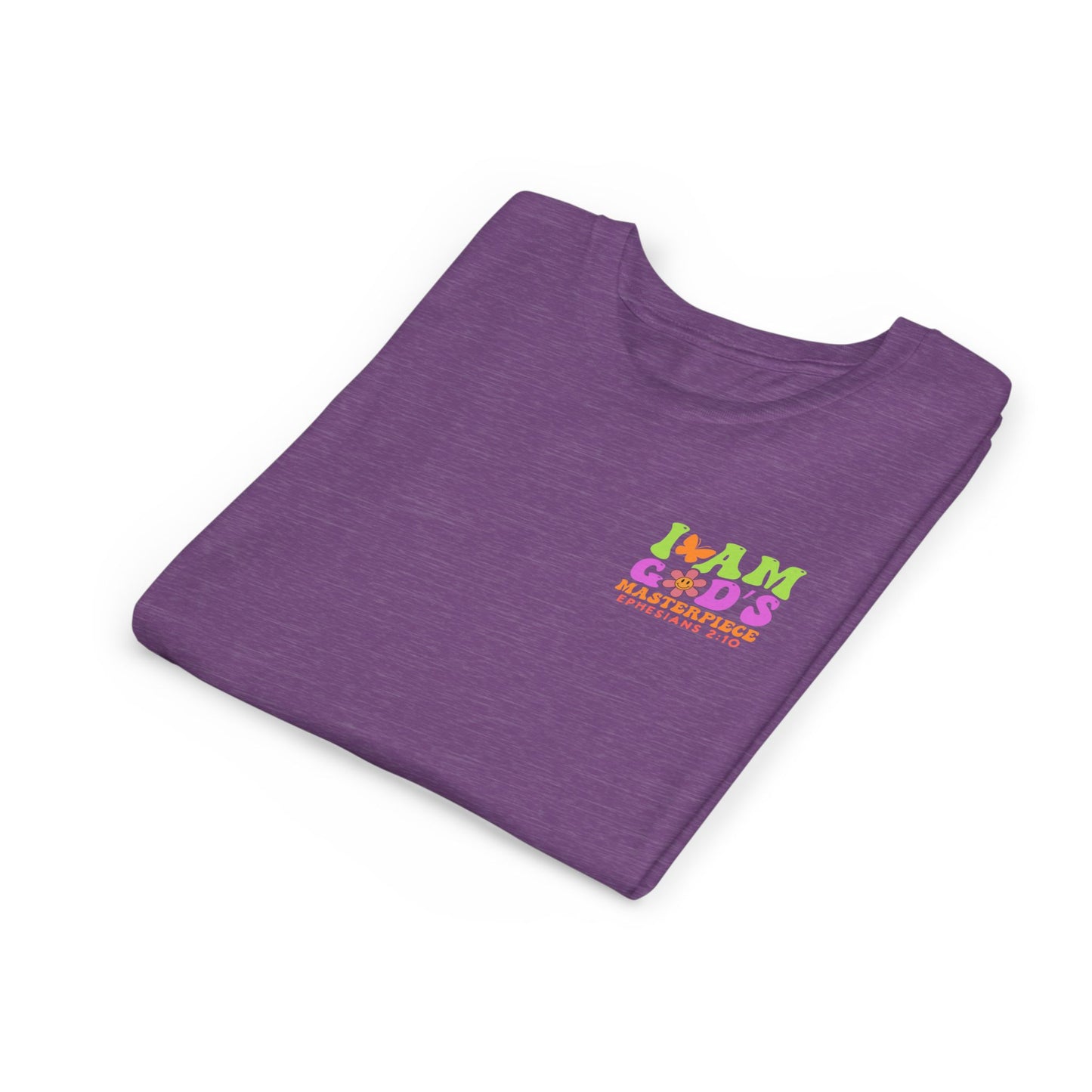 I Am God's Masterpiece Youth T‑Shirt — ColorfulKids Tee (Ephesians 2:10)