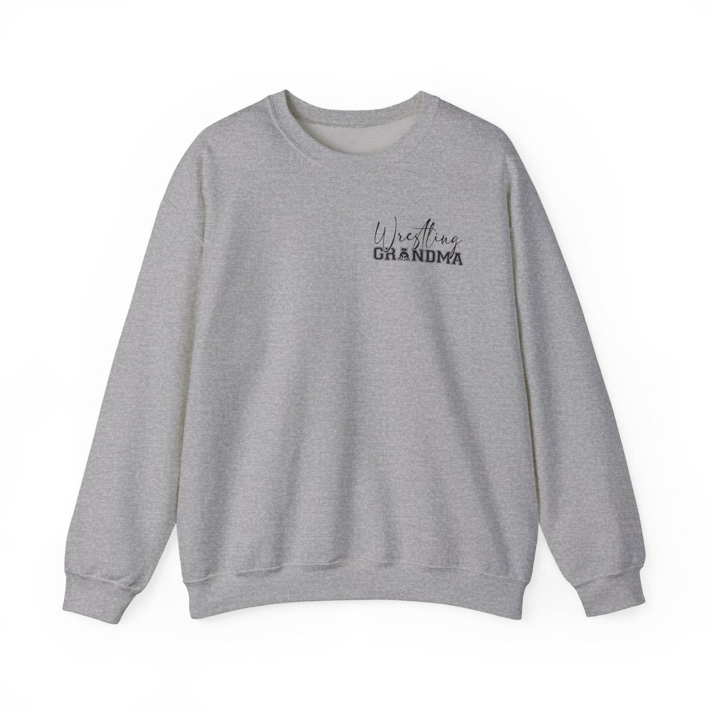 Wrestling Grandma Sweatshirt — Vertical Back Logo Crewneck