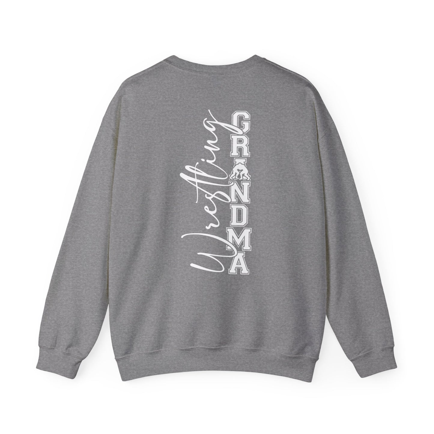 Wrestling Grandma Crewneck Sweatshirt — Cozy Back-Print Grandma Wrestling Shirt