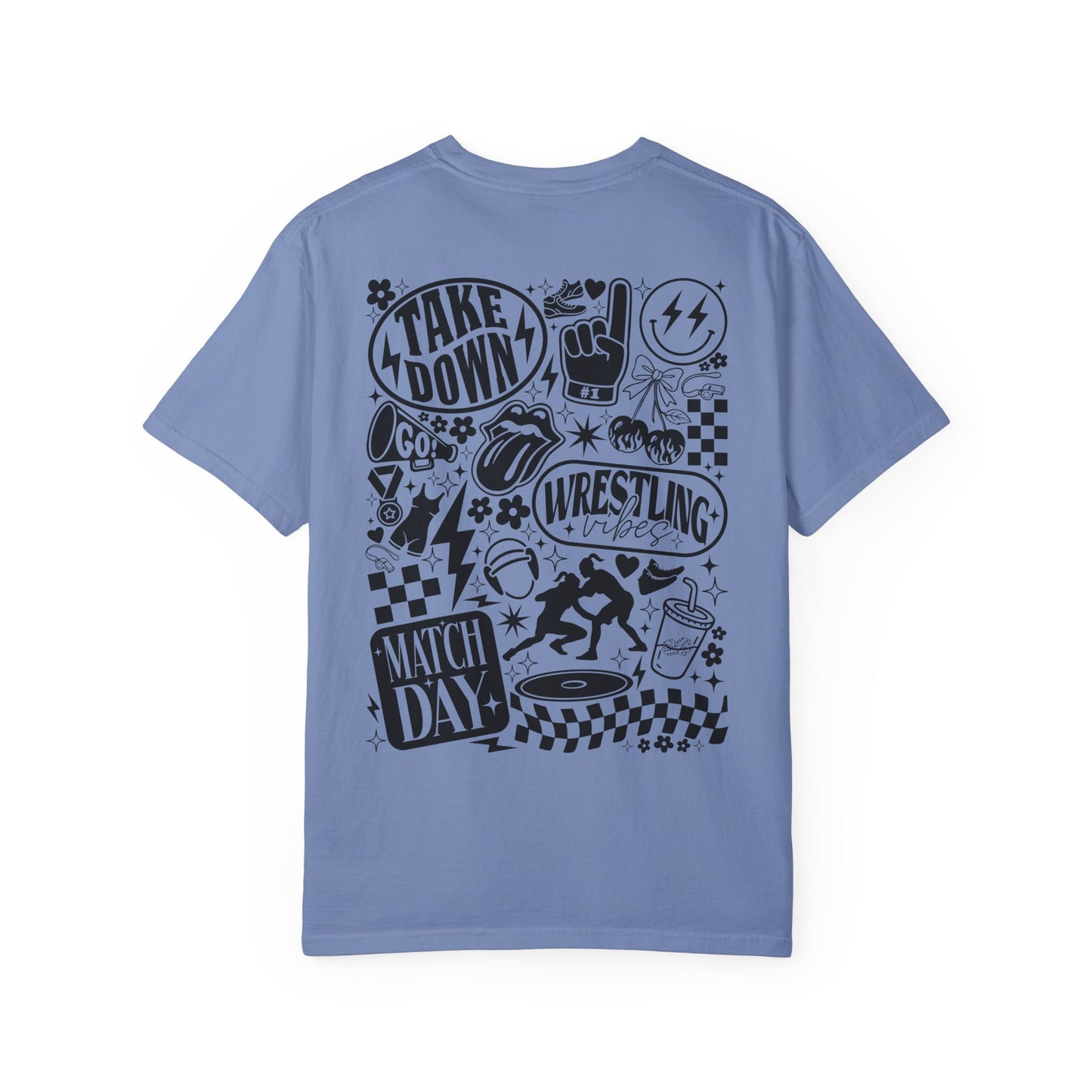 Wrestling Doodles T-Shirt — 'Match Day' Garment-Dyed Tee