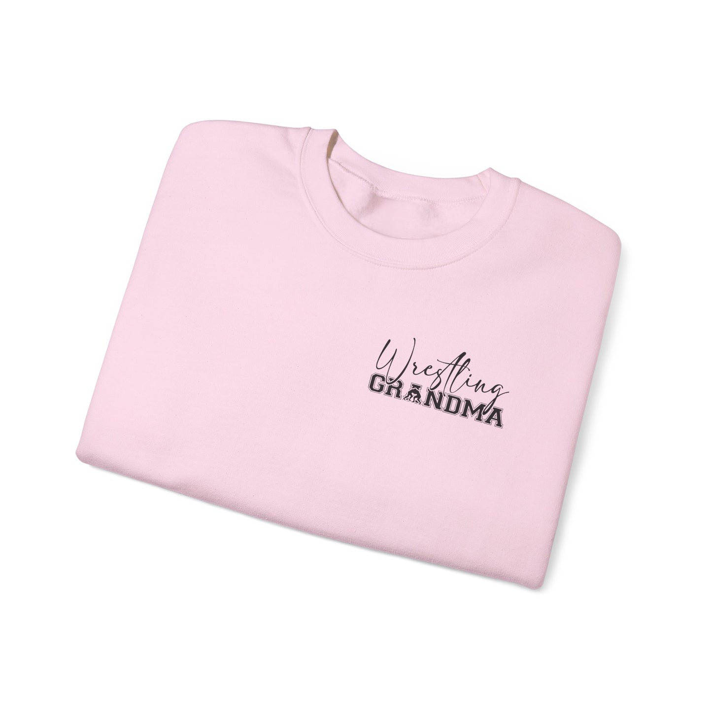 Wrestling Grandma Sweatshirt — Vertical Back Logo Crewneck