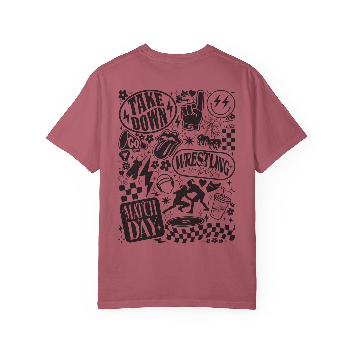 Wrestling Doodles T-Shirt — 'Match Day' Garment-Dyed Tee