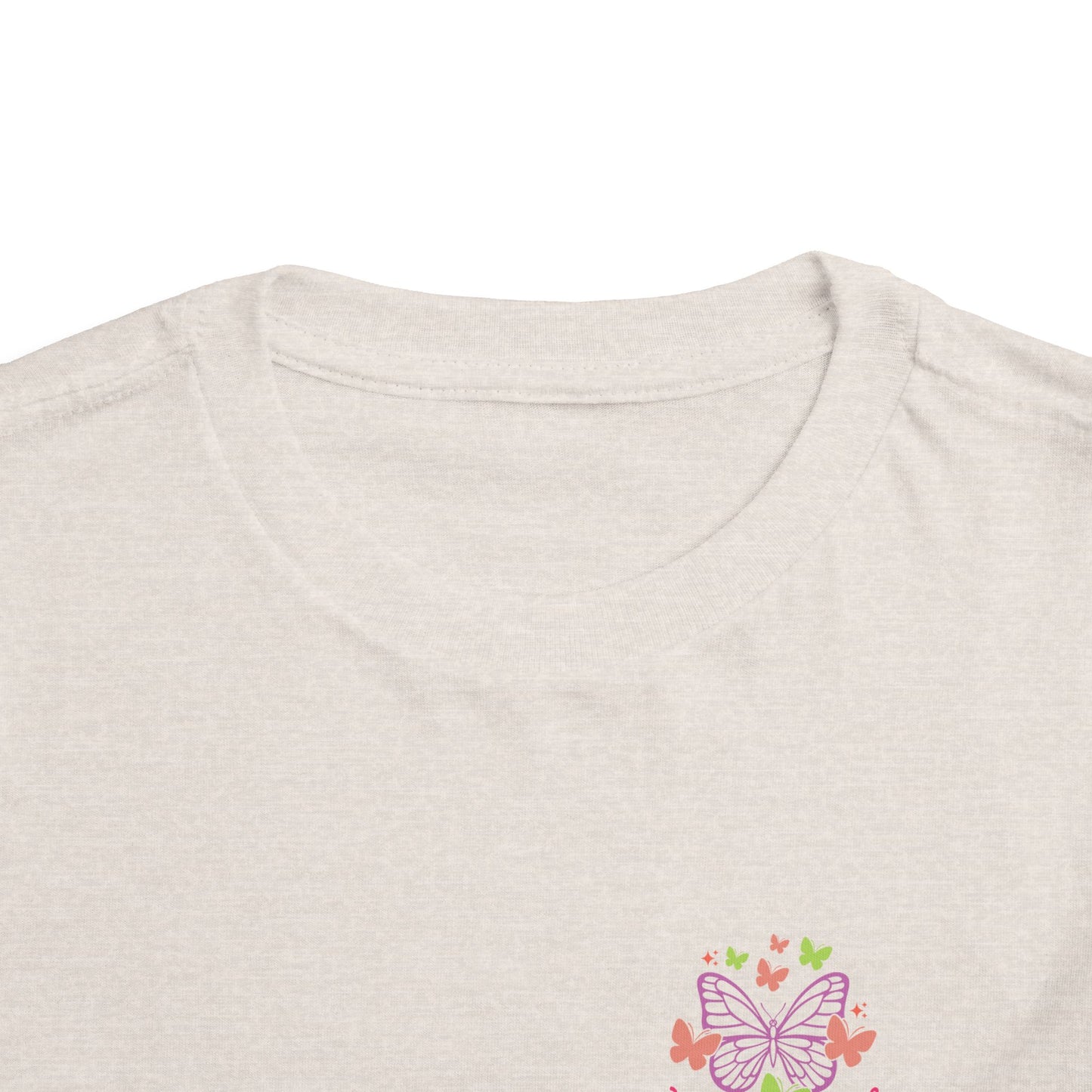 Toddler Tee — "Daughter of the King" Floral Christian Kids Shirt (2 Corinthians 6:18)