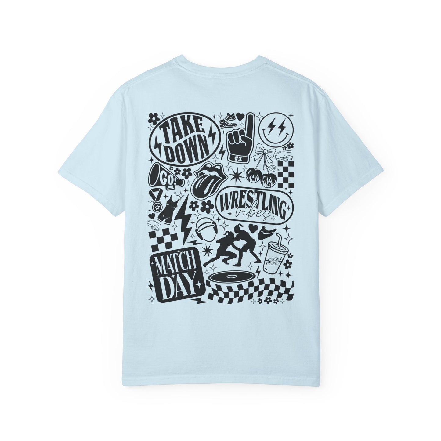 Wrestling Doodles T-Shirt — 'Match Day' Garment-Dyed Tee