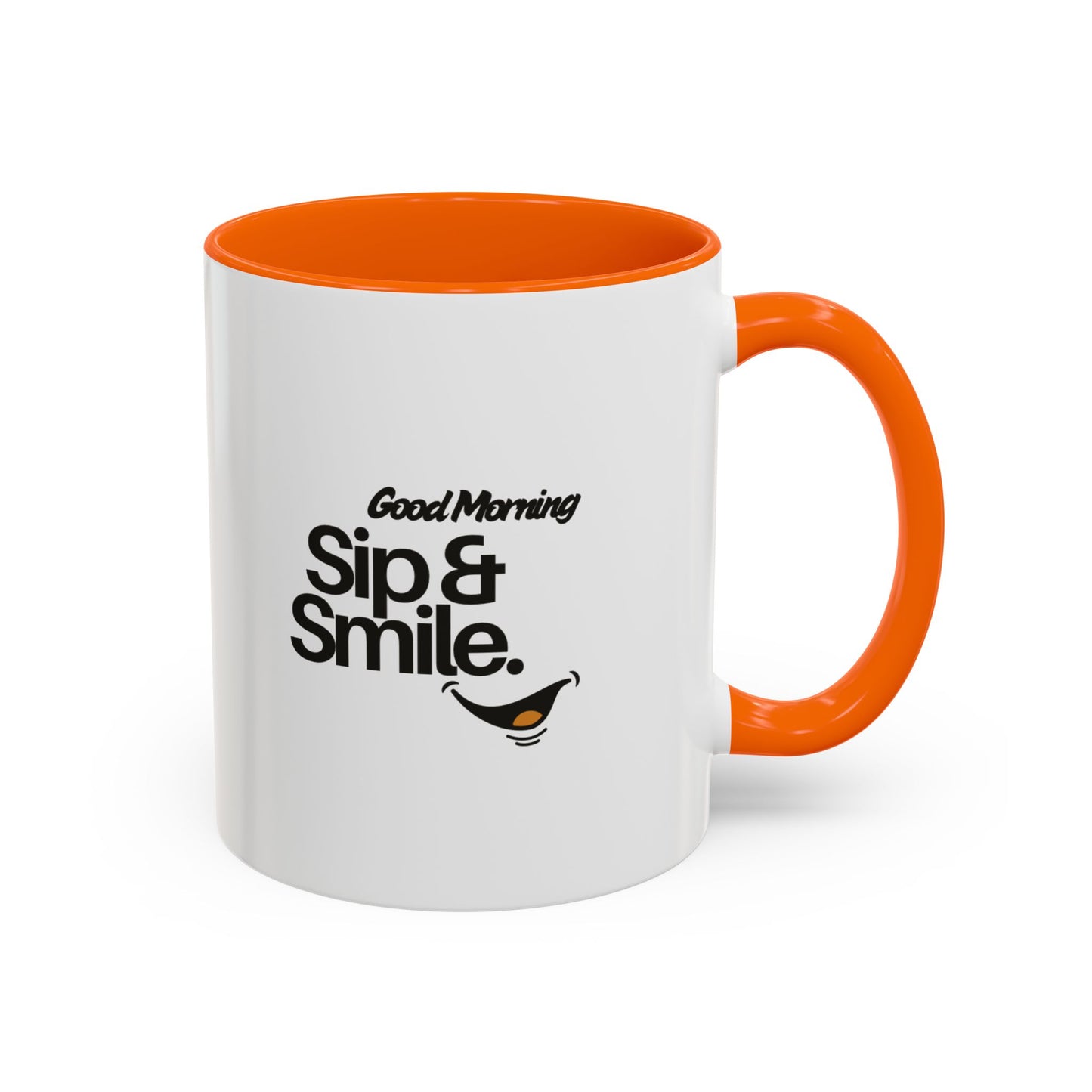 Good Morning Sip & Smile Accent Coffee Mug