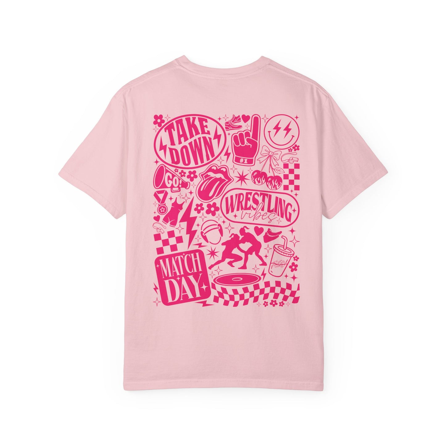 Wrestling Match Day T-Shirt — Retro Doodle Back Print