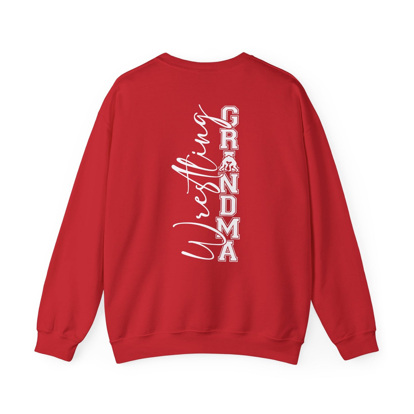 Wrestling Grandma Crewneck Sweatshirt — Cozy Back-Print Grandma Wrestling Shirt