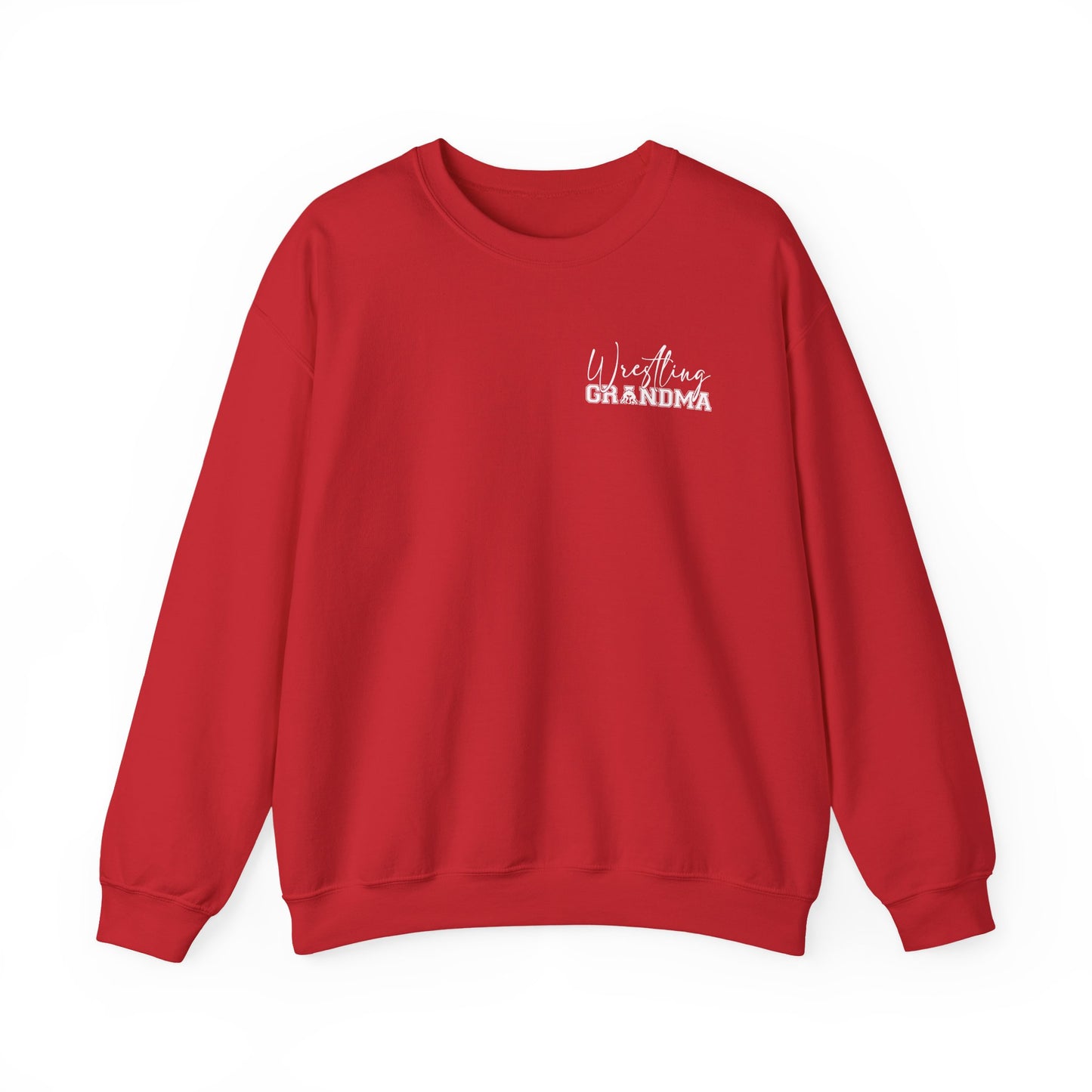Wrestling Grandma Crewneck Sweatshirt — Cozy Back-Print Grandma Wrestling Shirt